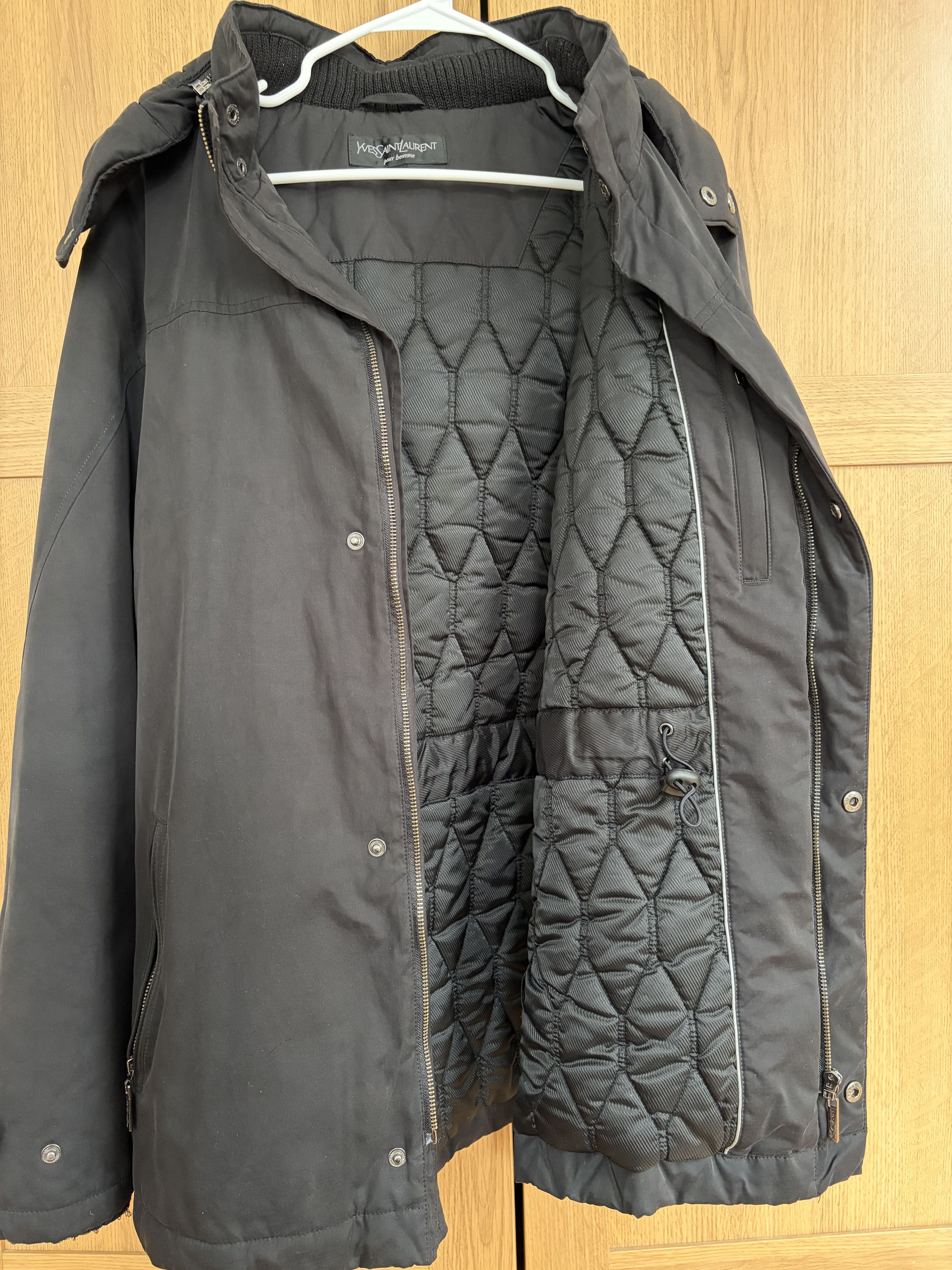 Yves Saint Laurent Yves Saint Laurent Hooded Jacket / Parka – Black – Size L Size US L / EU 52-54 / 3 - 3 Thumbnail