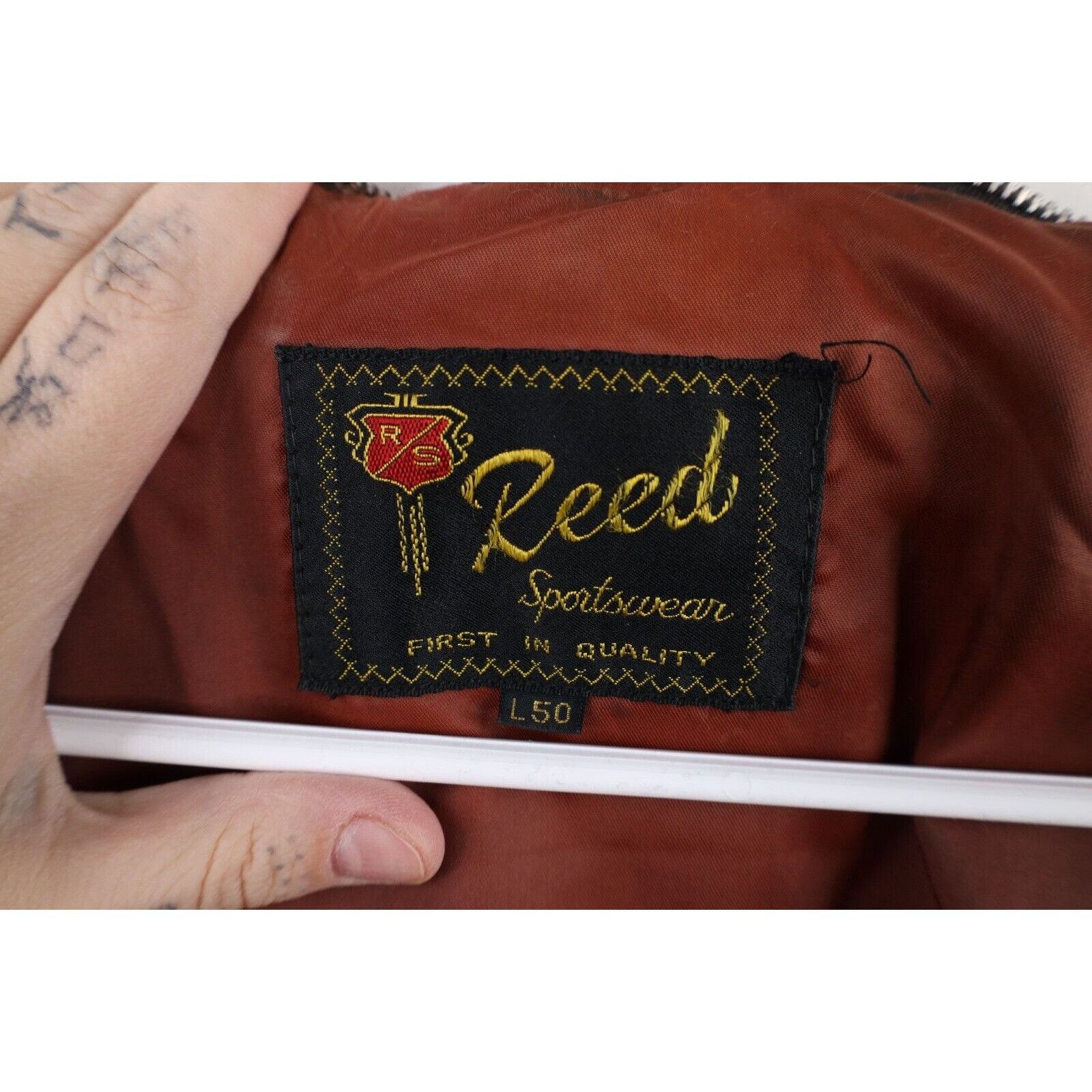 Vintage Vintage 70s Streetwear Leather Flight Bomber Jacket Size US XXL / EU 58 / 5 - 13 Thumbnail