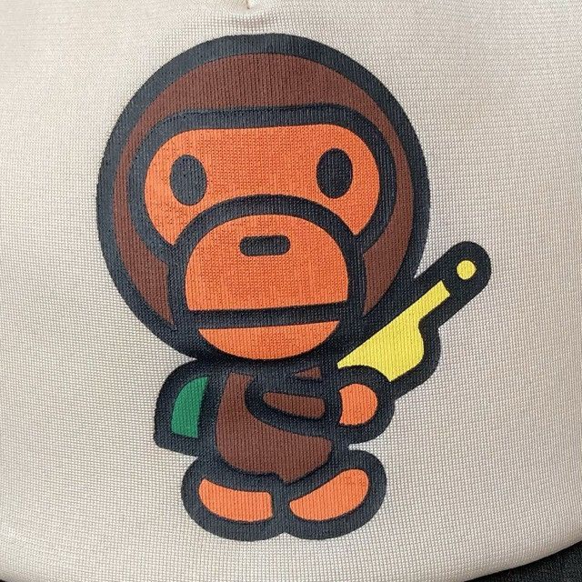 Bape 🔥Vintage🔥 BAPE Soldier Milo trucker hat cap a bathing ape Size ONE SIZE - 2 Thumbnail