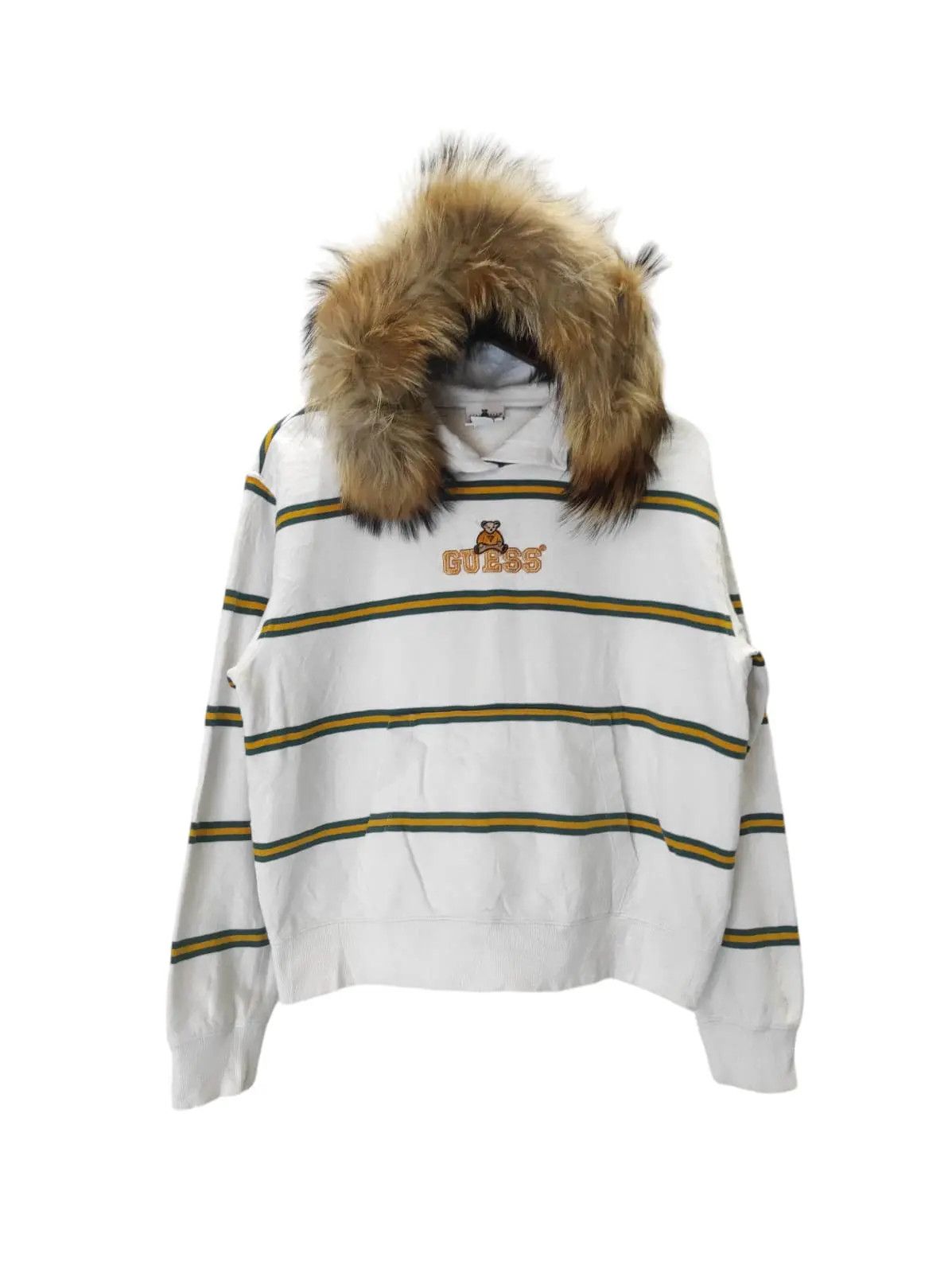Guess Vintage Guess Stripe fur hoodie ifsix LGB style Size US M / EU 48-50 / 2 - 1 Thumbnail