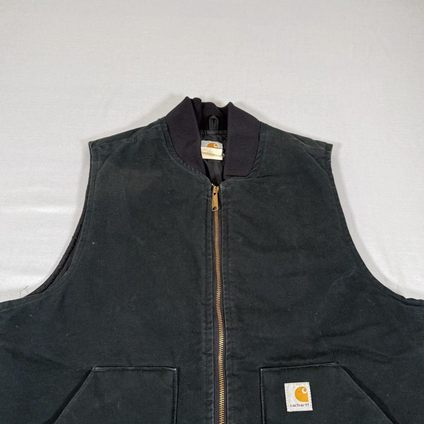 Carhartt Carhartt Vest Mens Large Tall Black Duck Canvas Quilted Insulated Zip Up V01 BLK Size US L / EU 52-54 / 3 - 2 Thumbnail
