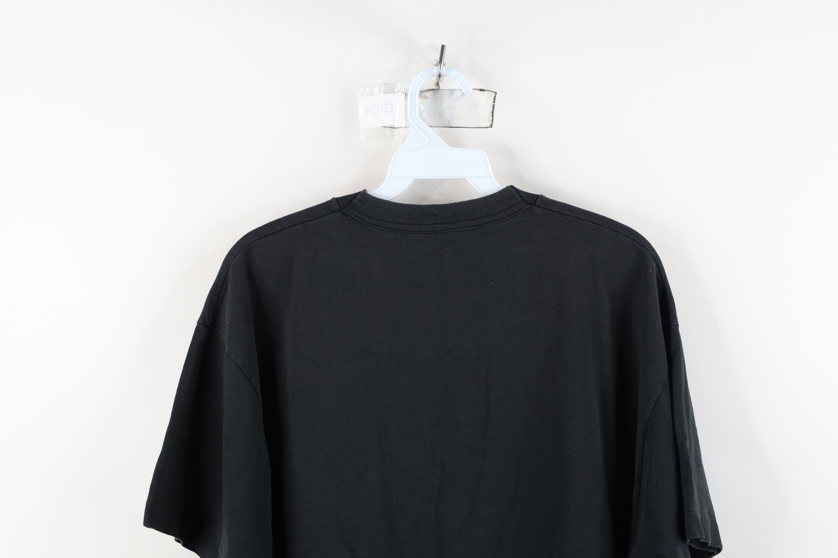 Vintage Vintage 90s Streetwear Heavy Cotton T-Shirt Black USA Size US XL / EU 56 / 4 - 13 Thumbnail