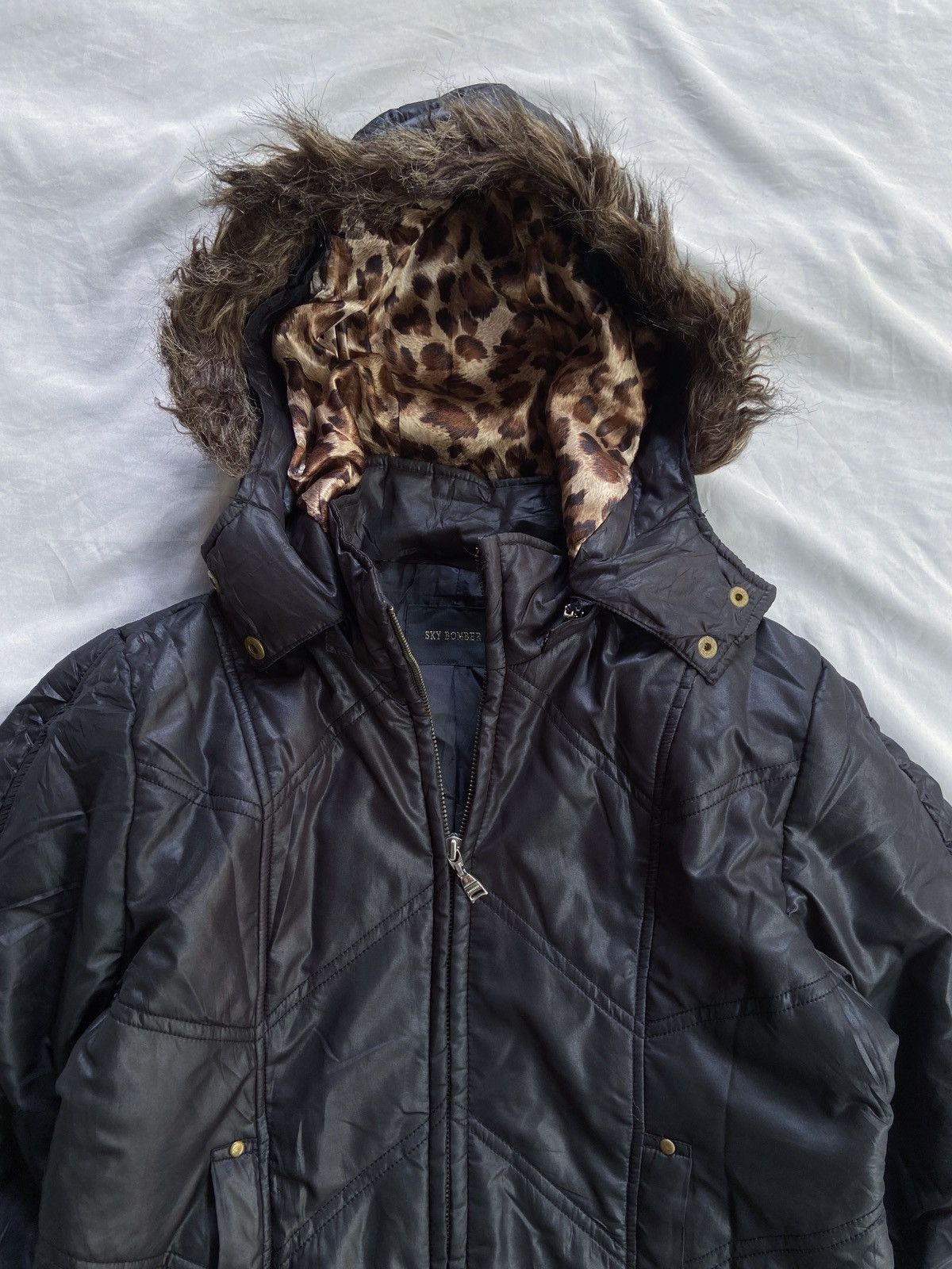 Beauty Beast SKY BOMBER BLACK FAUX FUR JACKET Size US S / EU 44-46 / 1 - 2 Thumbnail
