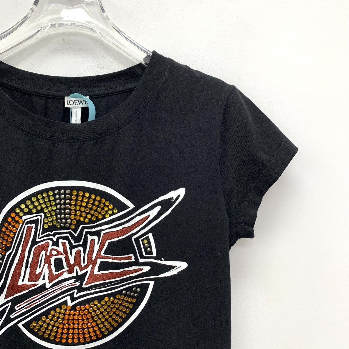 Loewe Loewe Logo Rhinestone Inlaid Short Sleeve T-shirt K26WX Size M / US 6-8 / IT 42-44 - 3 Thumbnail