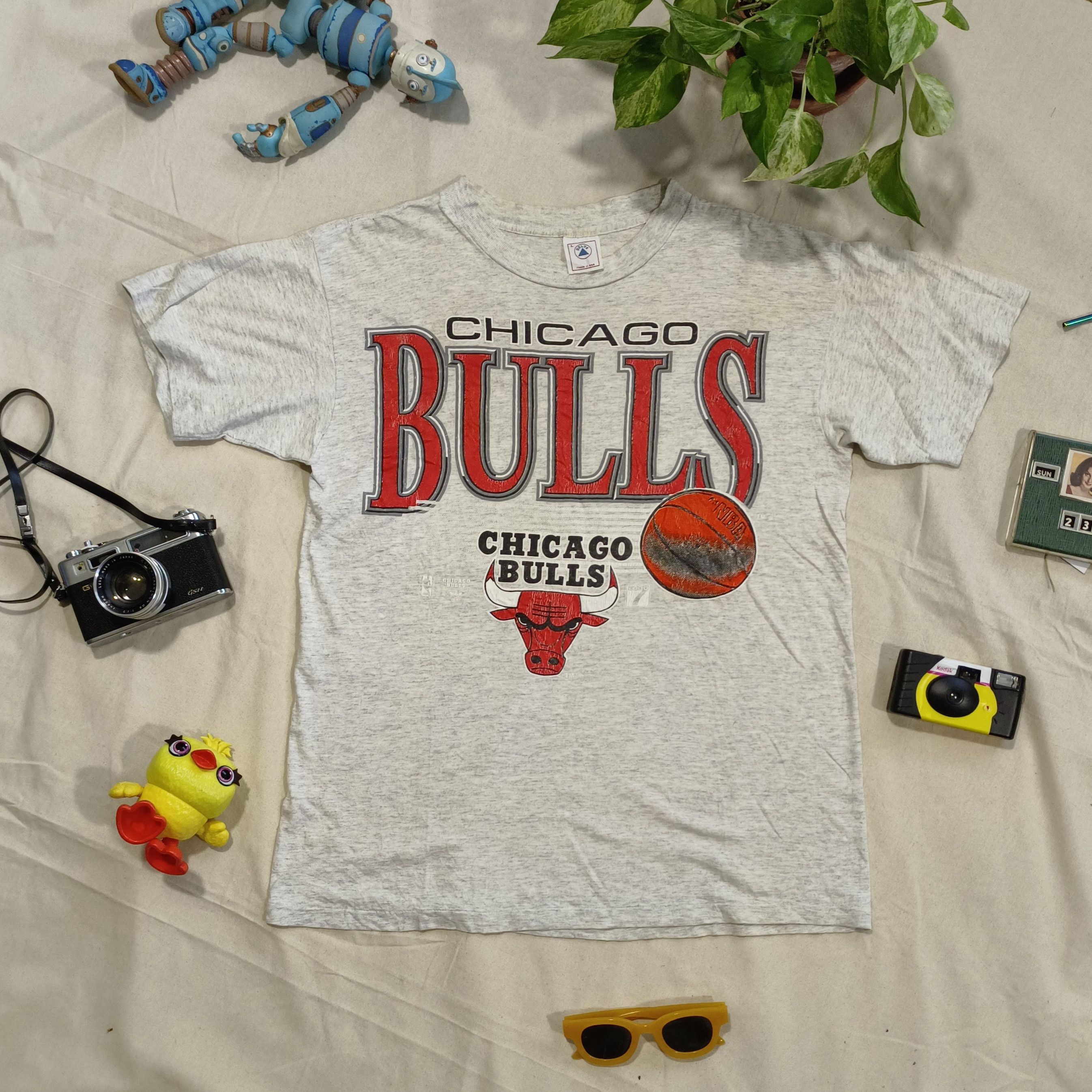 Logo 7 × NBA Vintage 90s Chicago Bulls tshirt Size US L / EU 52-54 / 3 - 1 Thumbnail