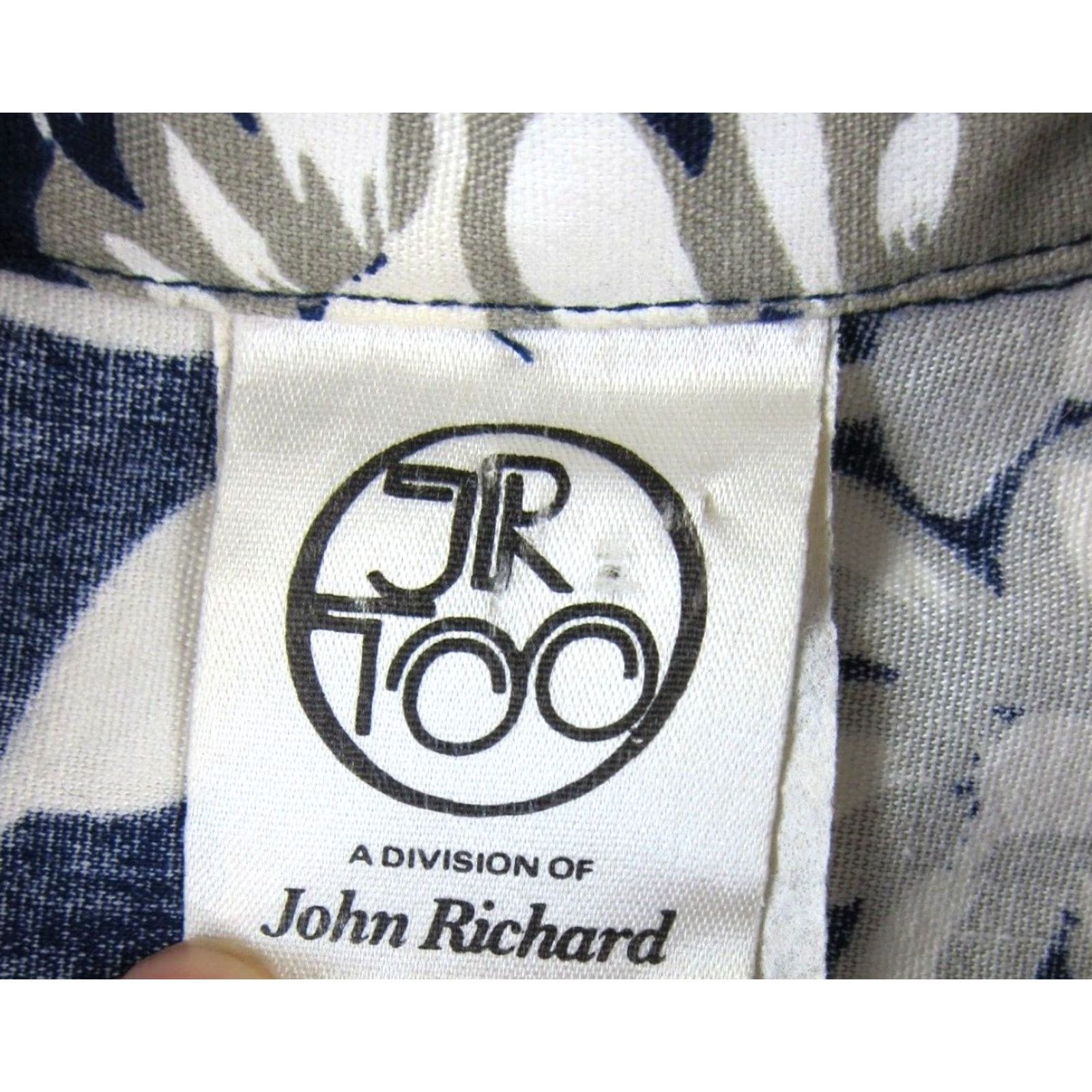 Vintage VINTAGE John Richard Floral Short Sleeve Peplum Dress blue White Grey 8 Women (Adult) Dress Size 30" / US 8 / IT 44 - 3 Thumbnail