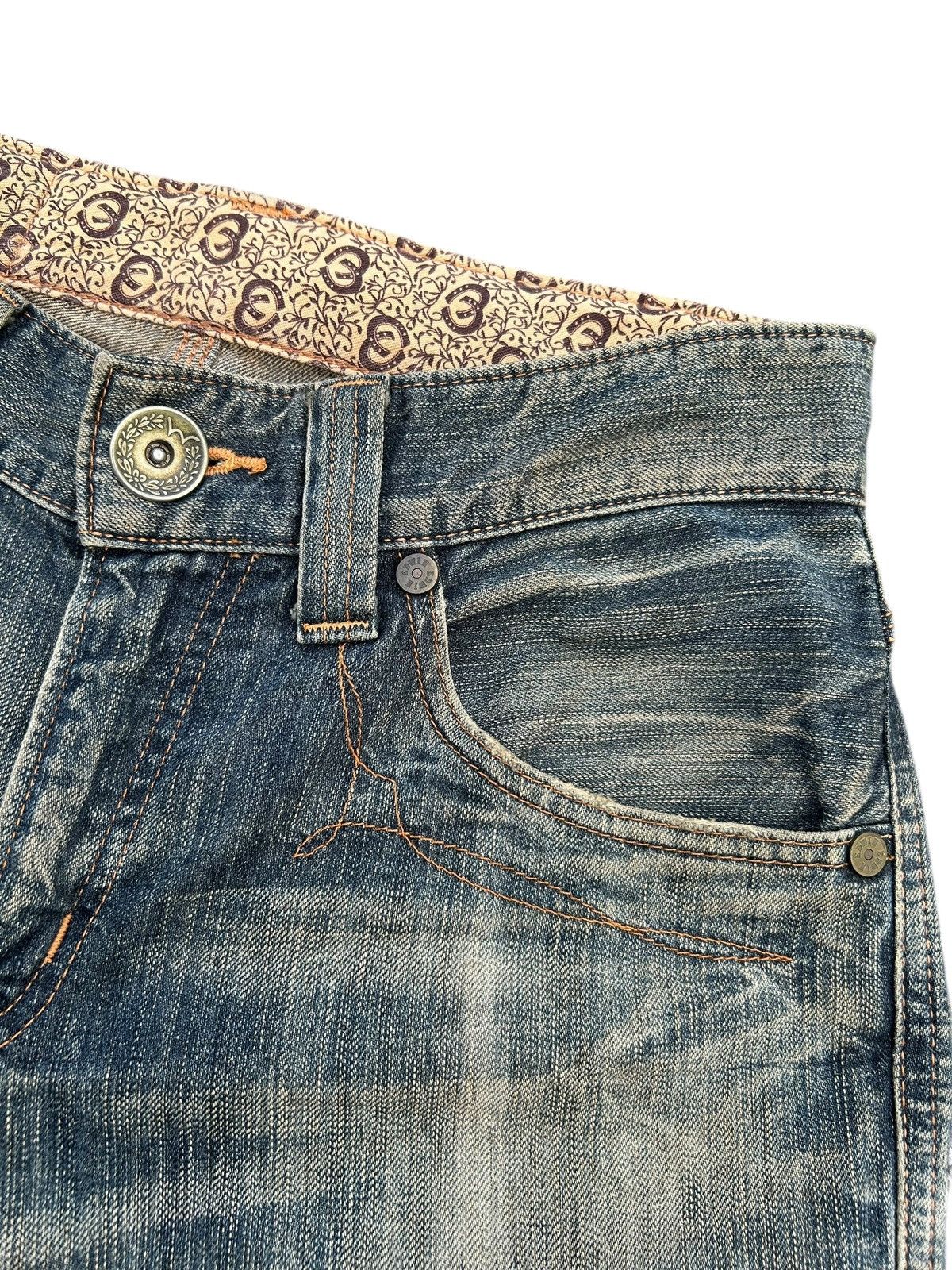 Kapital Vintage Edwin Rusty Mudwash Distressed Denim Jeans Size US 32 / EU 48 - 7 Thumbnail
