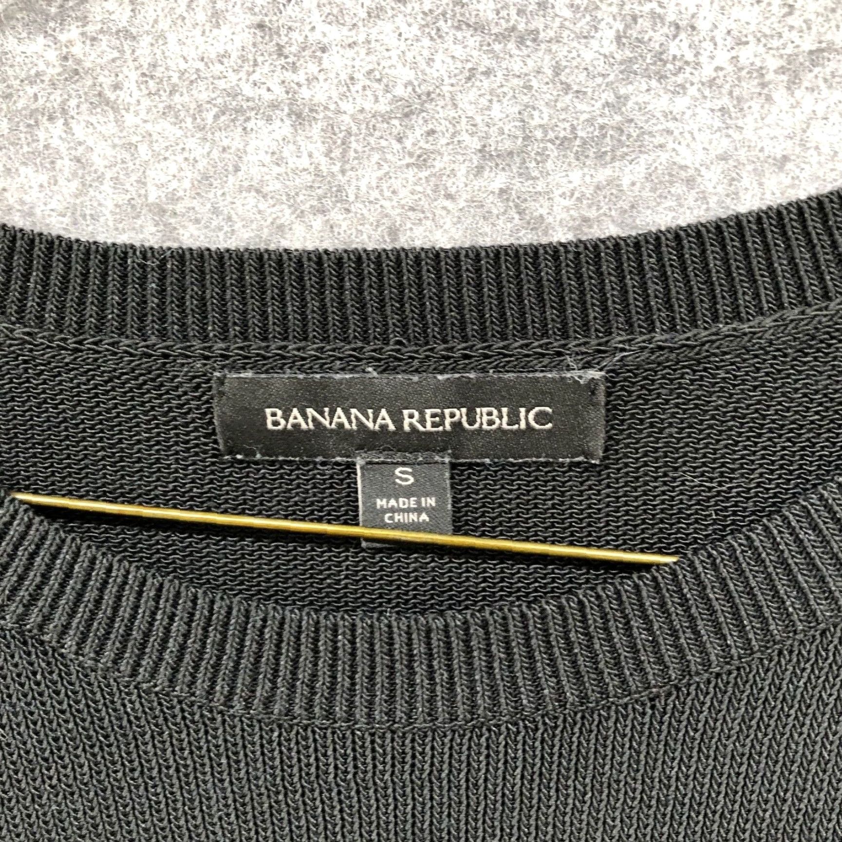 Banana Republic Banana Republic Crewneck Sweater Womens Small Black Cotton Knit 3/4 Sleeve Pullover Size S / US 4 / IT 40 - 6 Thumbnail