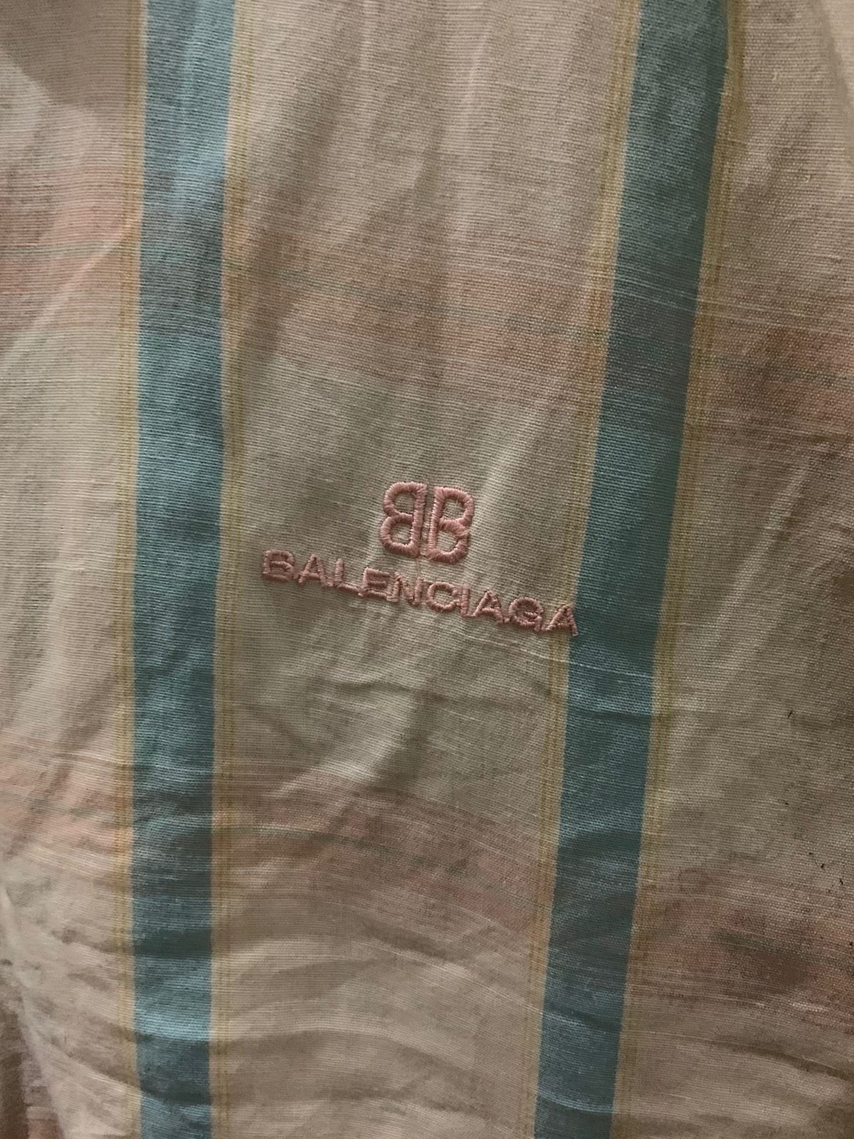 Balenciaga × Vintage 1990s Balenciaga Tartan Cream Jacket Size US L / EU 52-54 / 3 - 3 Thumbnail