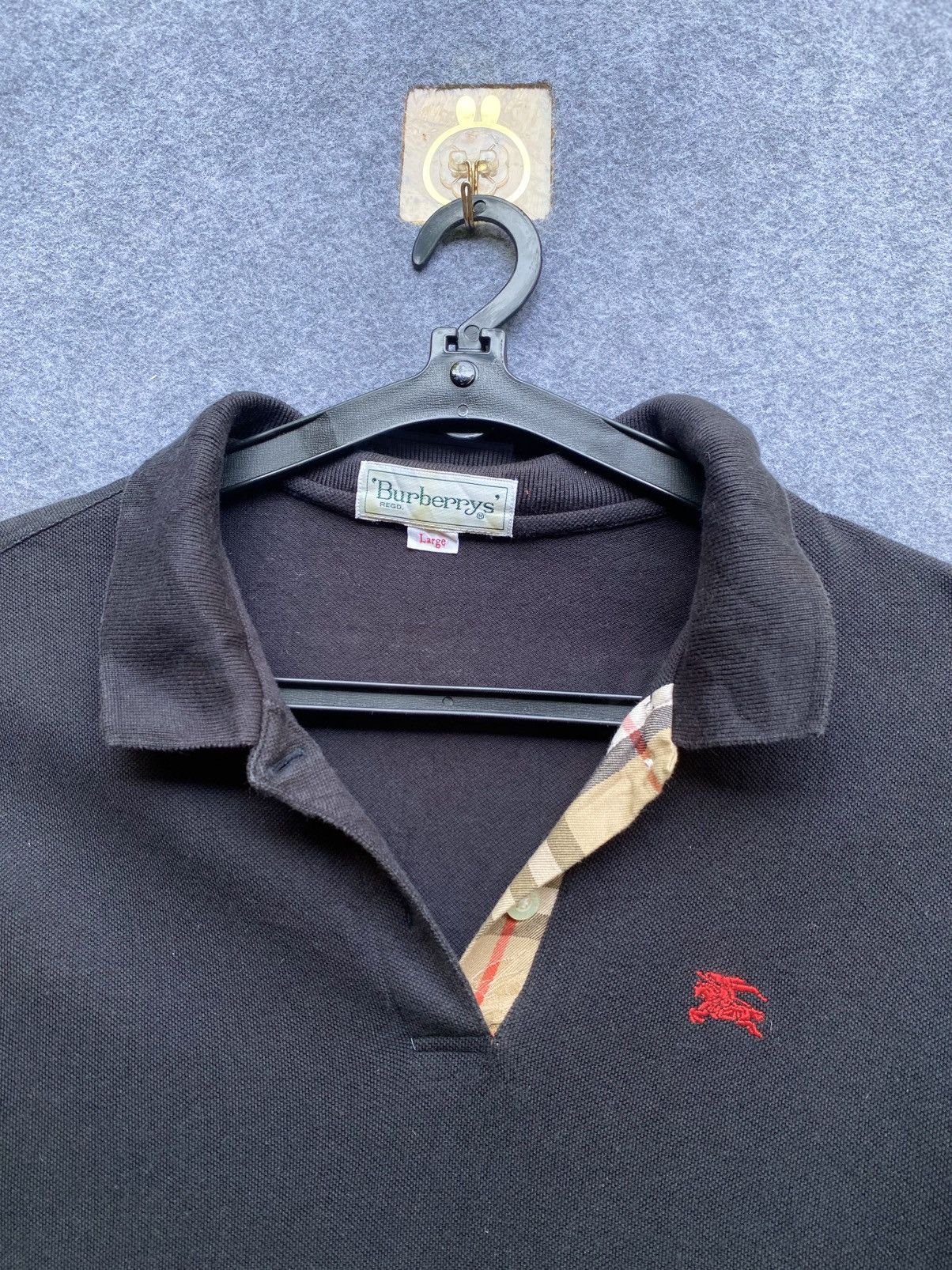 Burberry × Vintage Vintage burberrys polo long sleeve tshirt Size US L / EU 52-54 / 3 - 4 Thumbnail