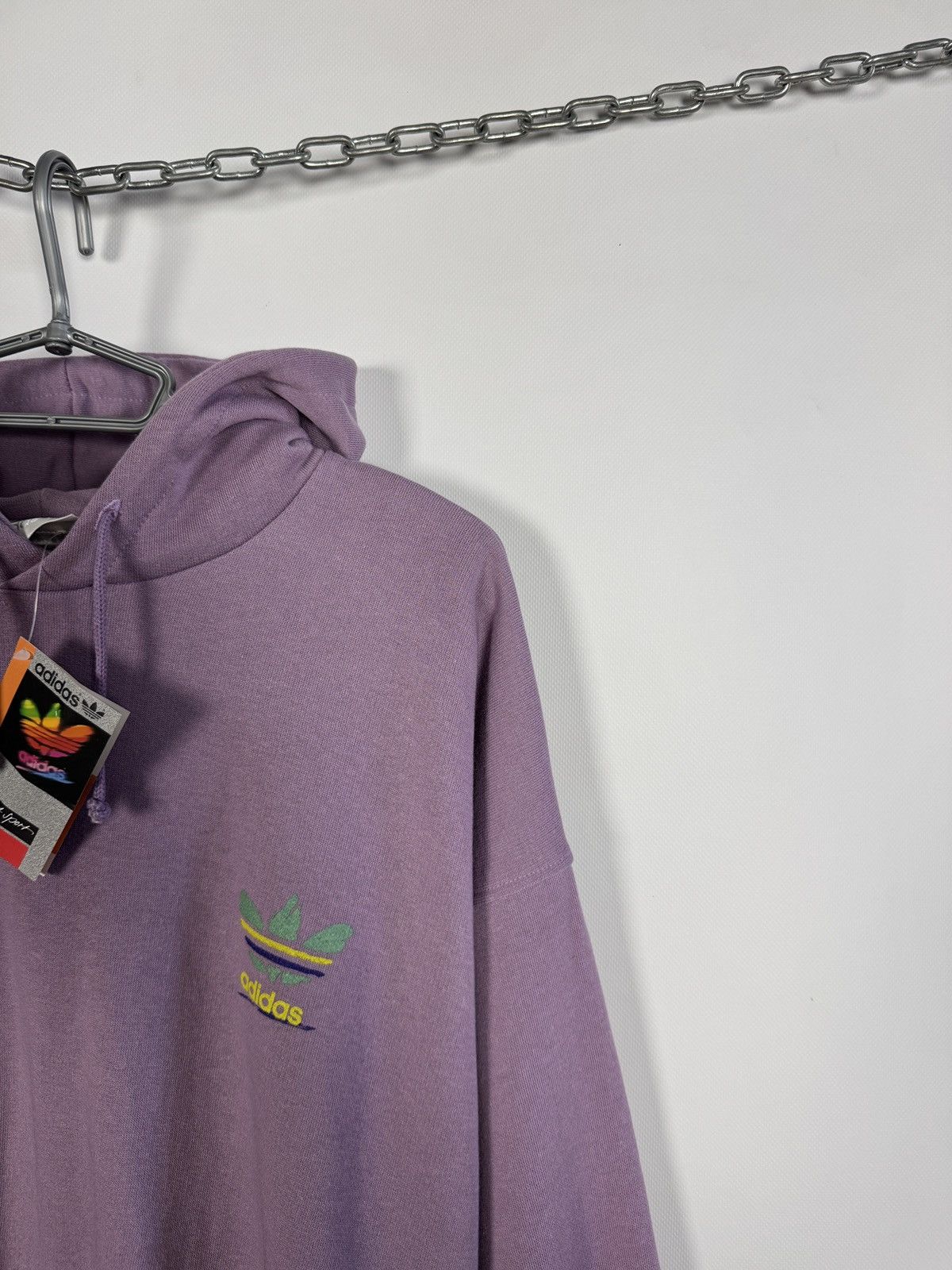 Adidas Adidas Vintage Purple Hoodie 90s Retro Sweatshirt Size M/L Size US L / EU 52-54 / 3 - 2 Thumbnail