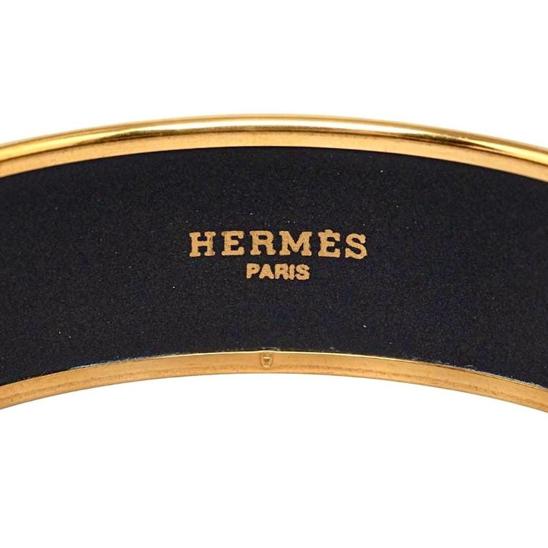 Hermes Vintage Hermes cloisonne enamel golden bangle with lions Size ONE SIZE - 2 Thumbnail