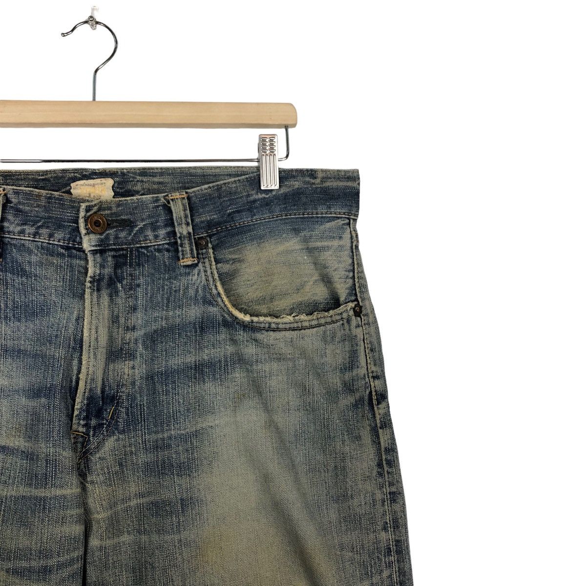 Japanese Brand 🔥90’s Distressed Denim Jeans Edwin Lot 505 Made in Japan Size US 38 / EU 54 - 5 Thumbnail