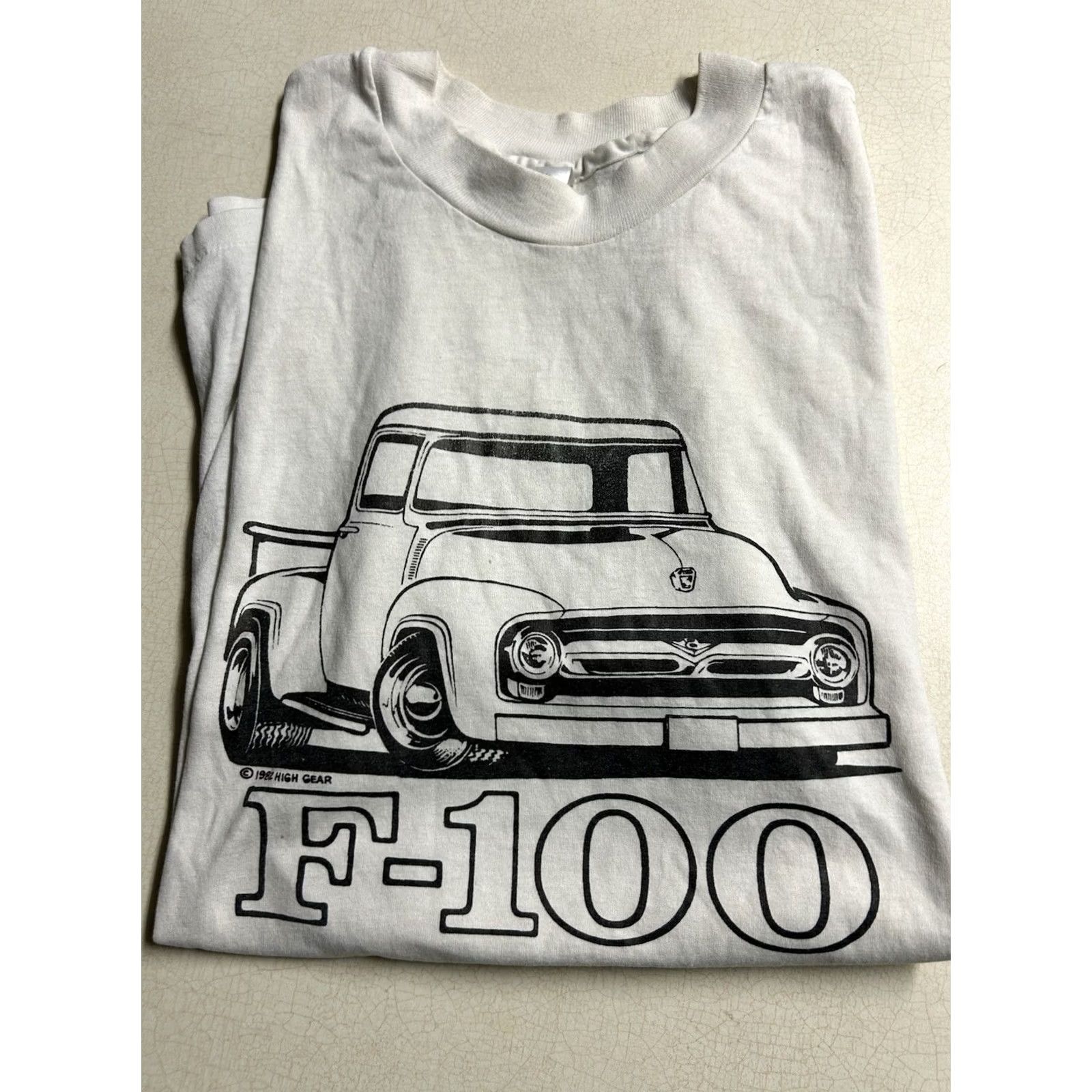 Ford VTG 1982 F-100 Ford 1950’s Pick Up Truck Mens T Shirt L White Single Stitch Size US L / EU 52-54 / 3 - 2 Thumbnail