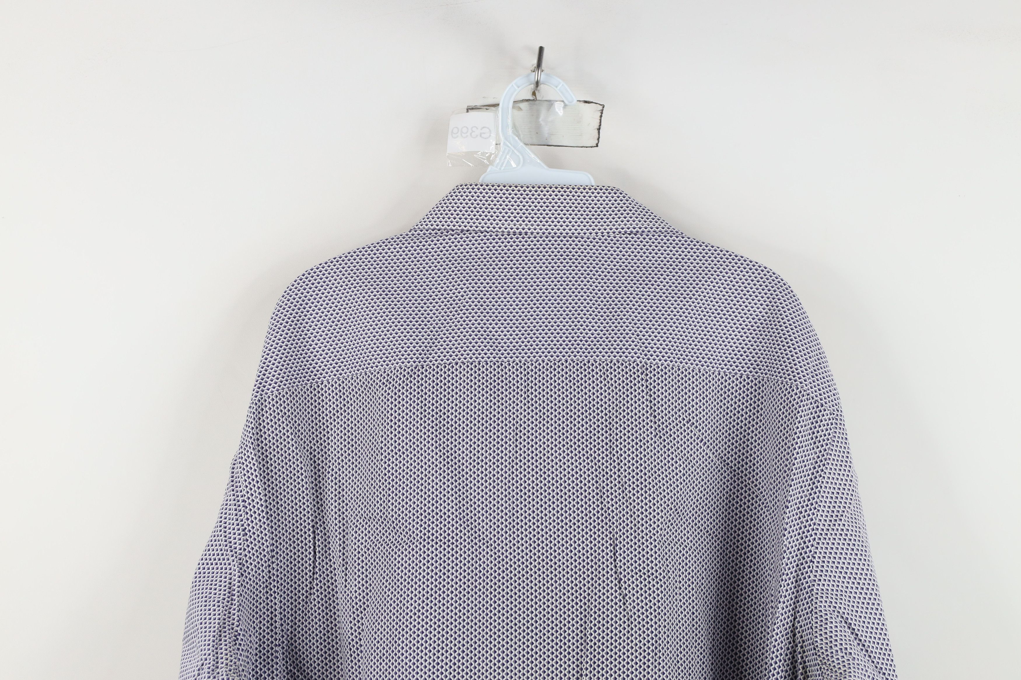 Johnston & Murphy Johnston & Murphy Geometric Collared Button Shirt Cotton Size US XL / EU 56 / 4 - 14 Thumbnail
