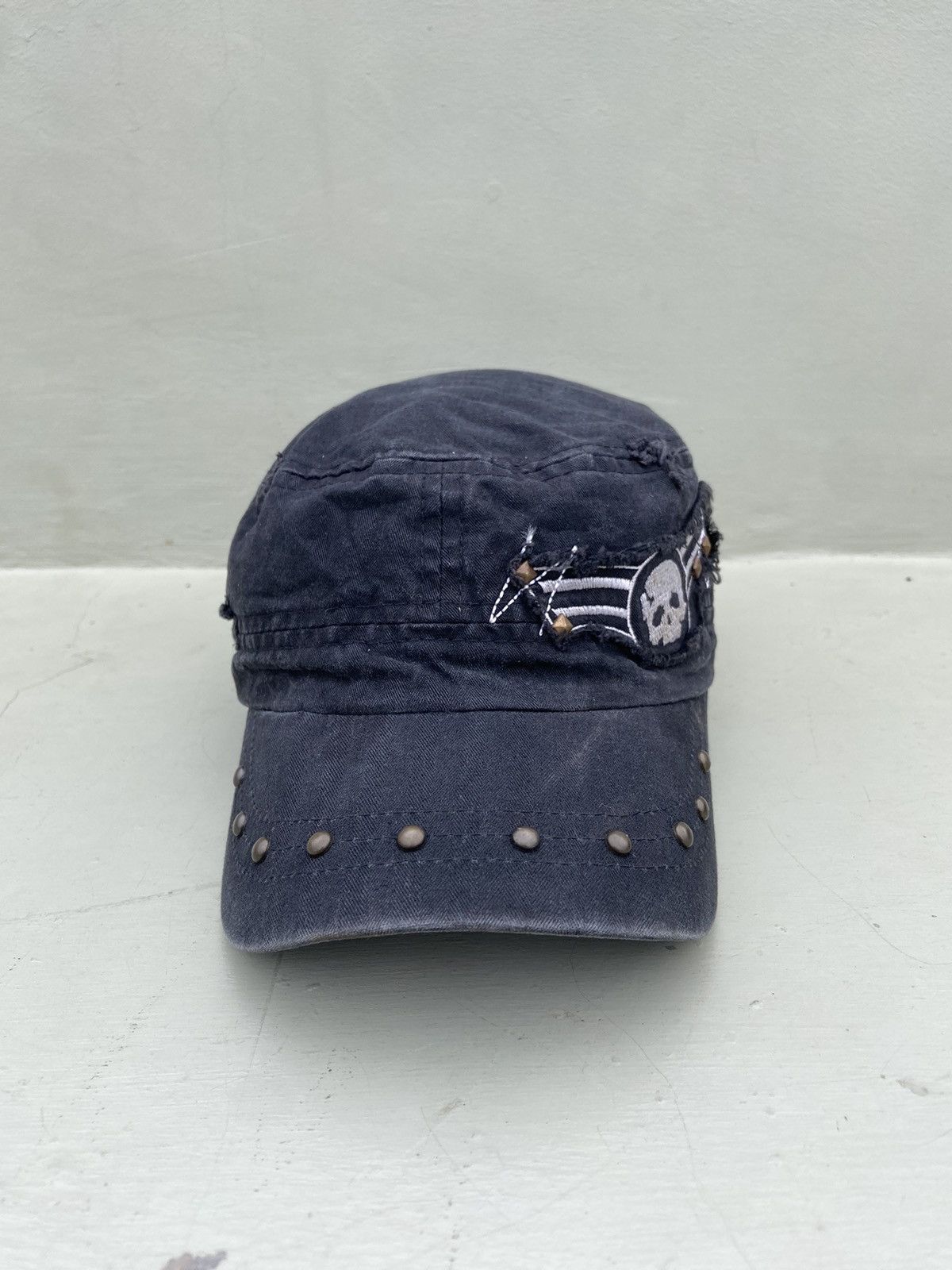 If Six Was Nine 2000s vtg bat skull ditsetressed patrol hat Size ONE SIZE - 2 Thumbnail