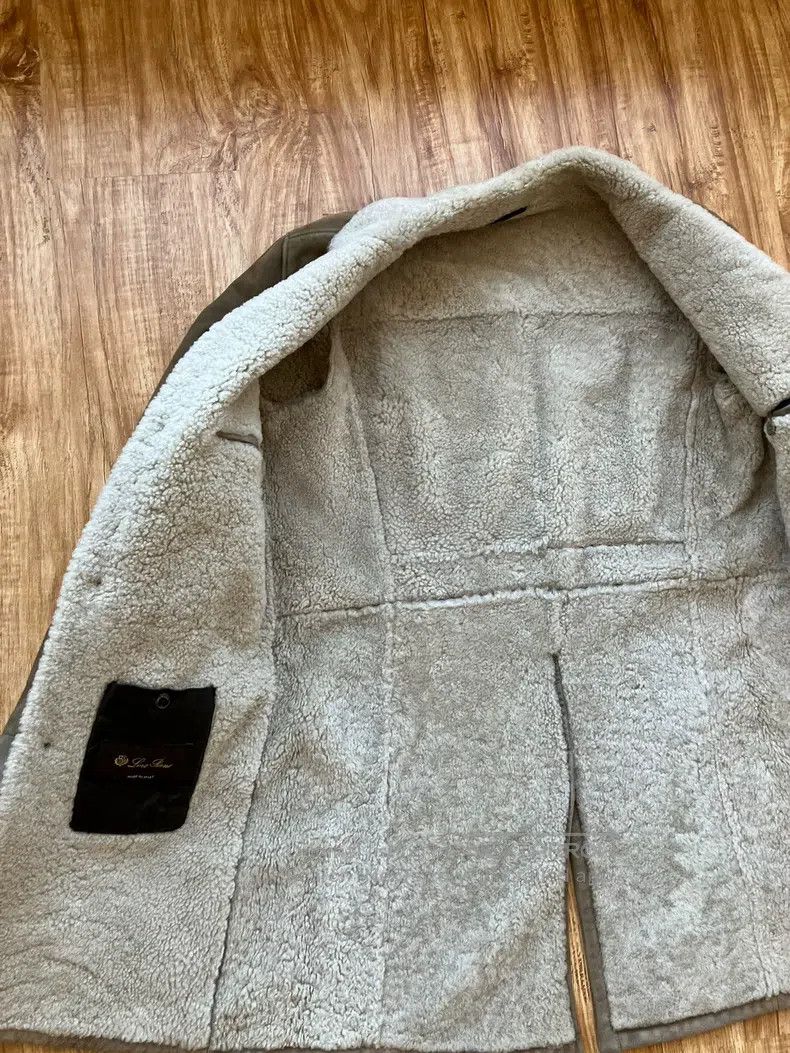 Loro Piana Loro Piana Wool Fur Coat, Faux Suede Grey Size S / US 4 / IT 40 - 2 Thumbnail