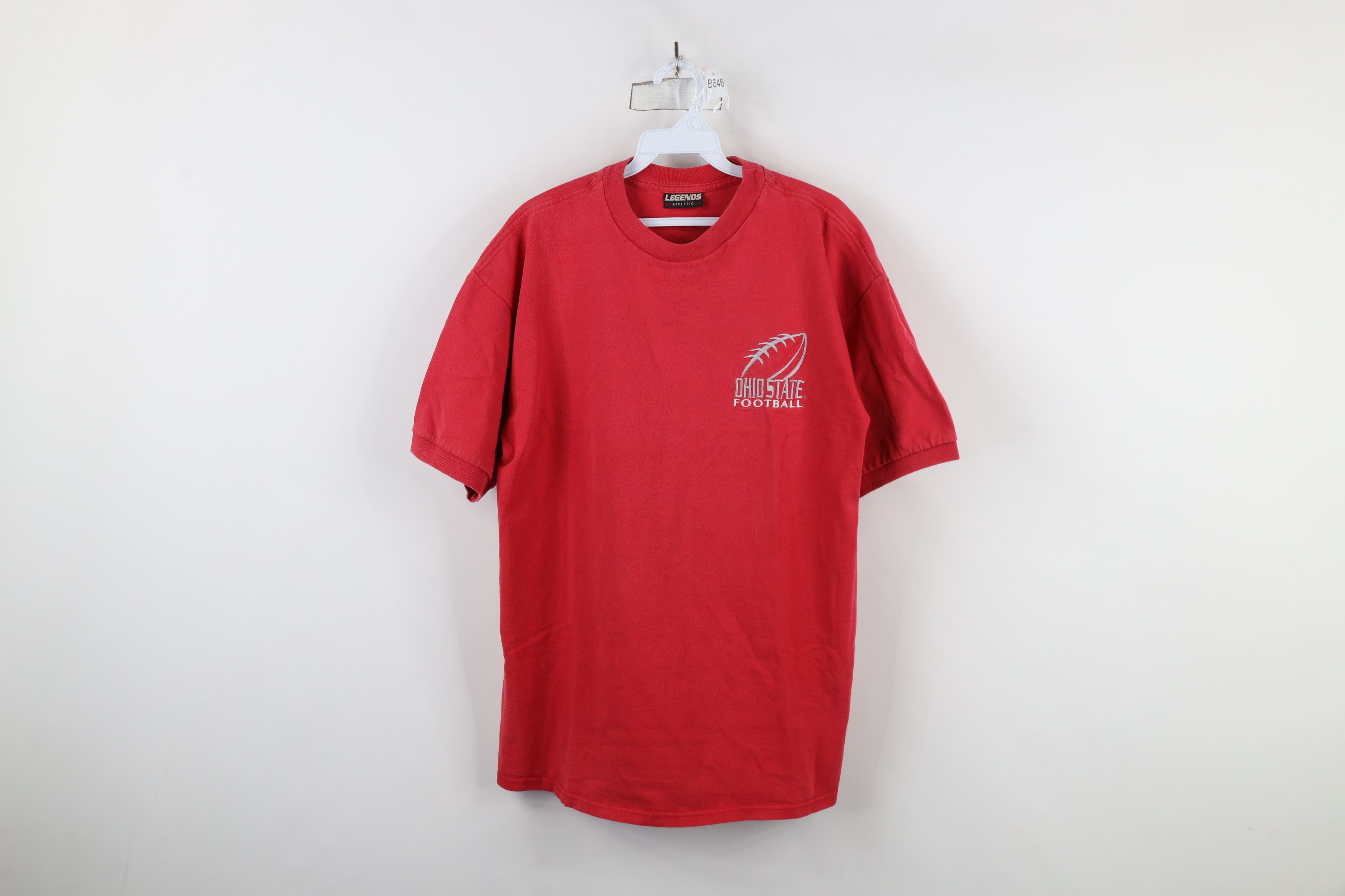 Vintage Vintage 90s Faded Ohio State University Football T-Shirt USA Size US L / EU 52-54 / 3 - 1 Thumbnail