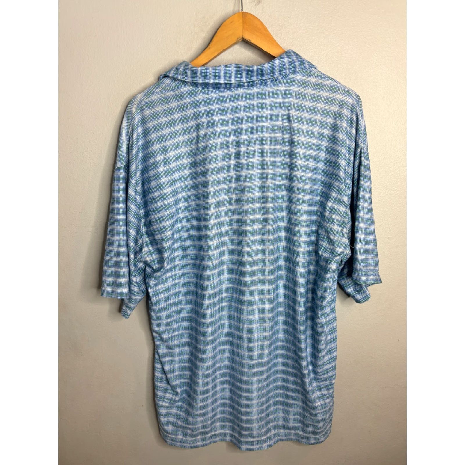 Nike Nike Dri-Fit UV Polo Shirt Mens XL Blue Plaid Short Sleeve Golf Polo Size US XL / EU 56 / 4 - 3 Thumbnail