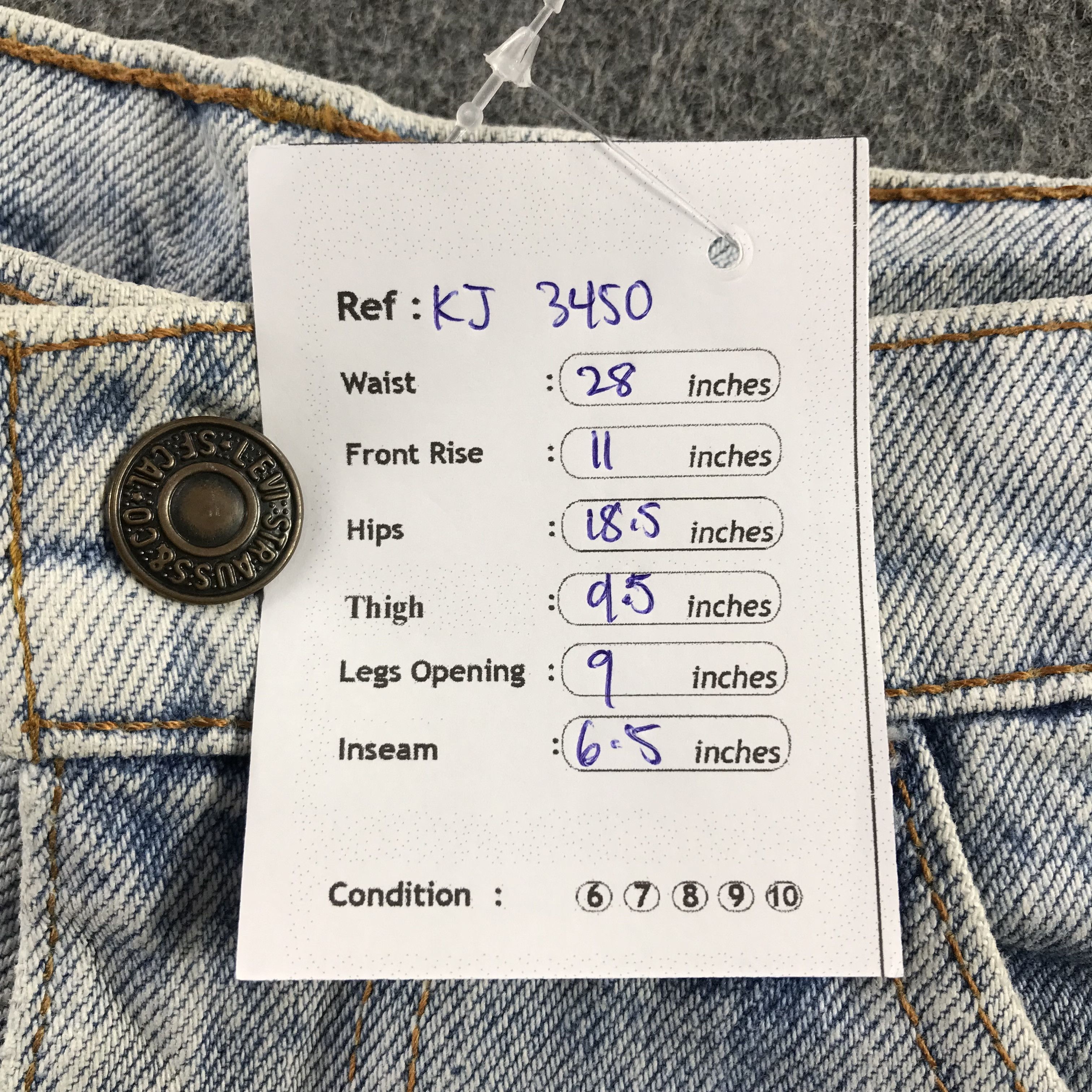 Levi's Vintage Levis Jeans Faded Blue Short Pants KJ3450 Size US 28 / EU 44 - 8 Thumbnail