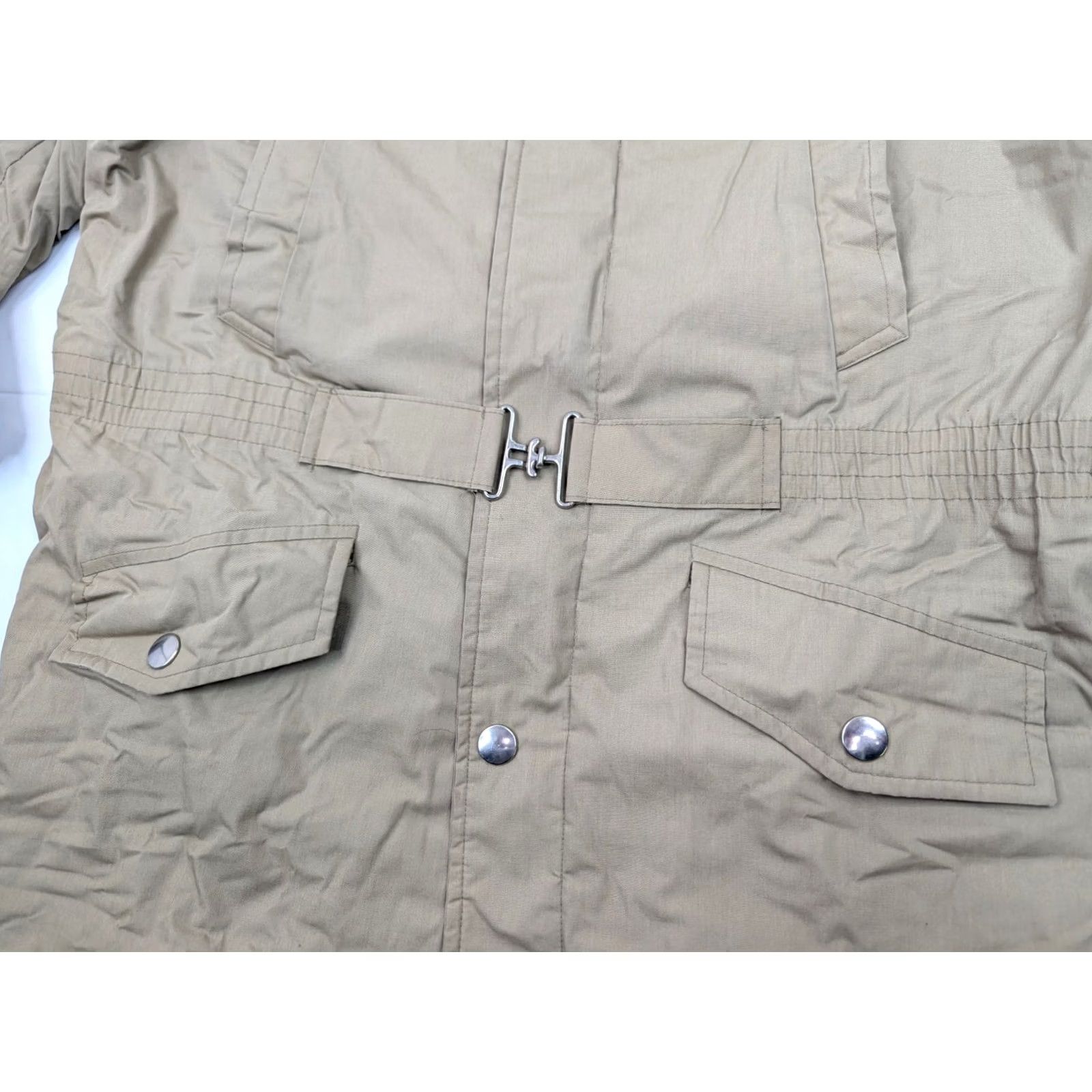 Sears VINTAGE Sears Coat Parka Mens XL Khaki Faux Fur Detachable Hood Belted Roebuck Coat Size US XL / EU 56 / 4 - 2 Thumbnail