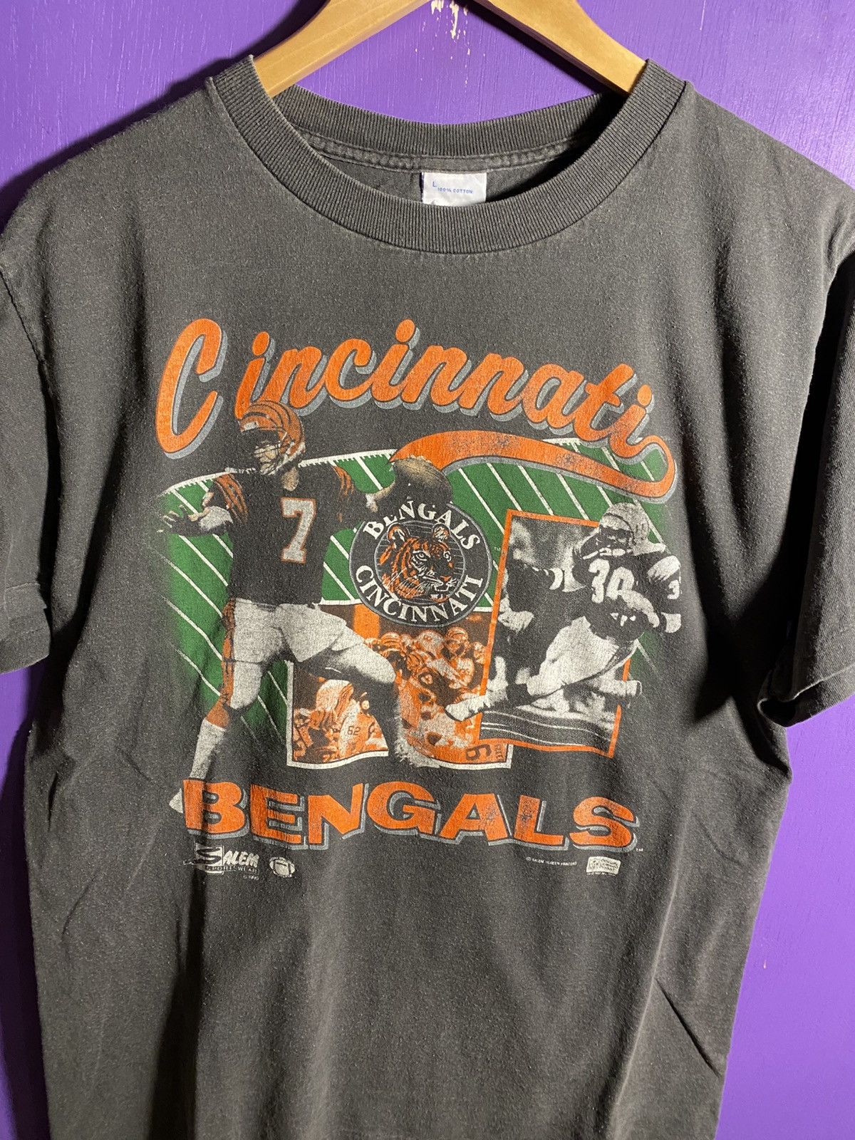 Salem Sportswear Vintage 1987 Salem sportswear bengals faded player tee Size US M / EU 48-50 / 2 - 3 Thumbnail