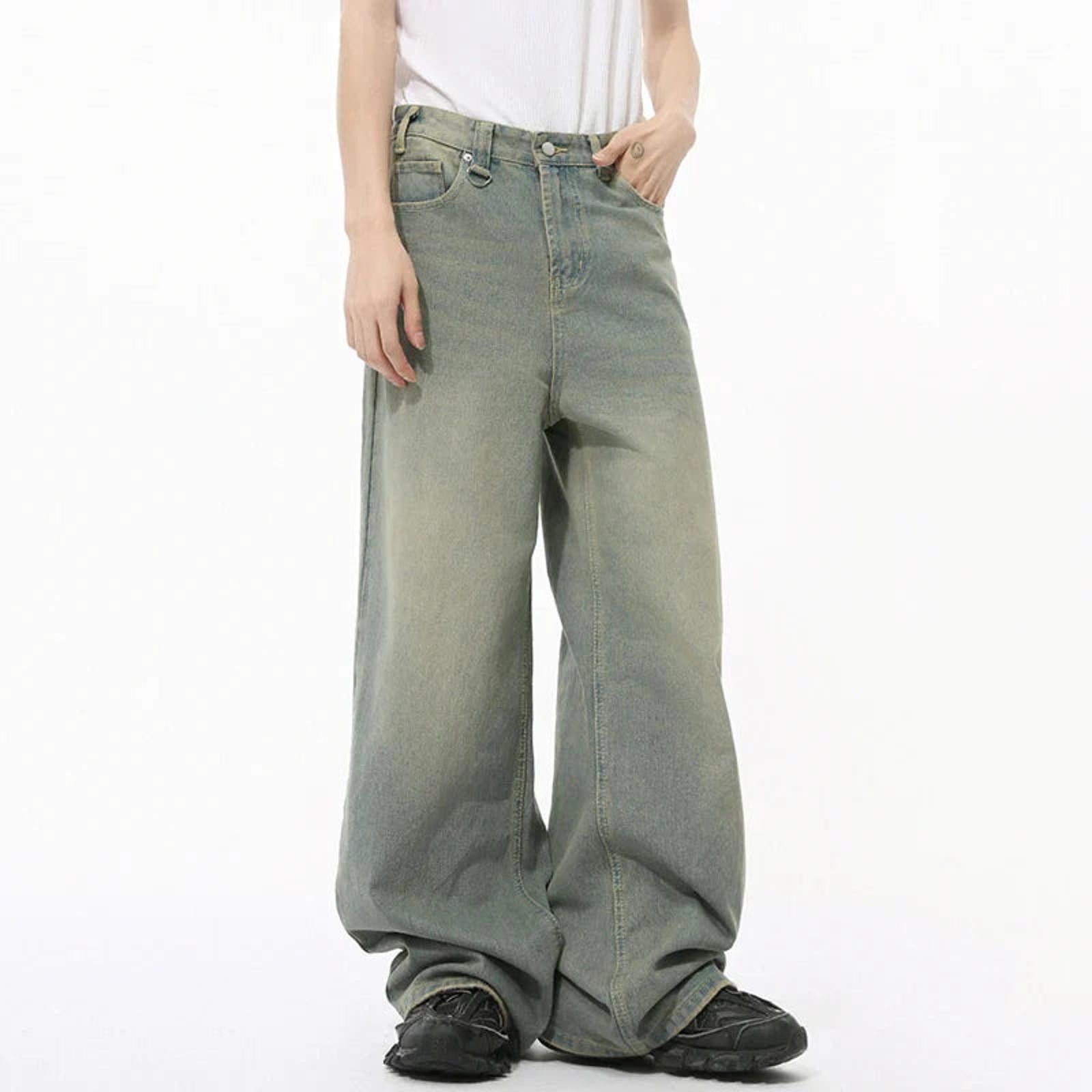 Other Light Wash Wide Denim Jeans Size US 32 / EU 48 - 2 Thumbnail