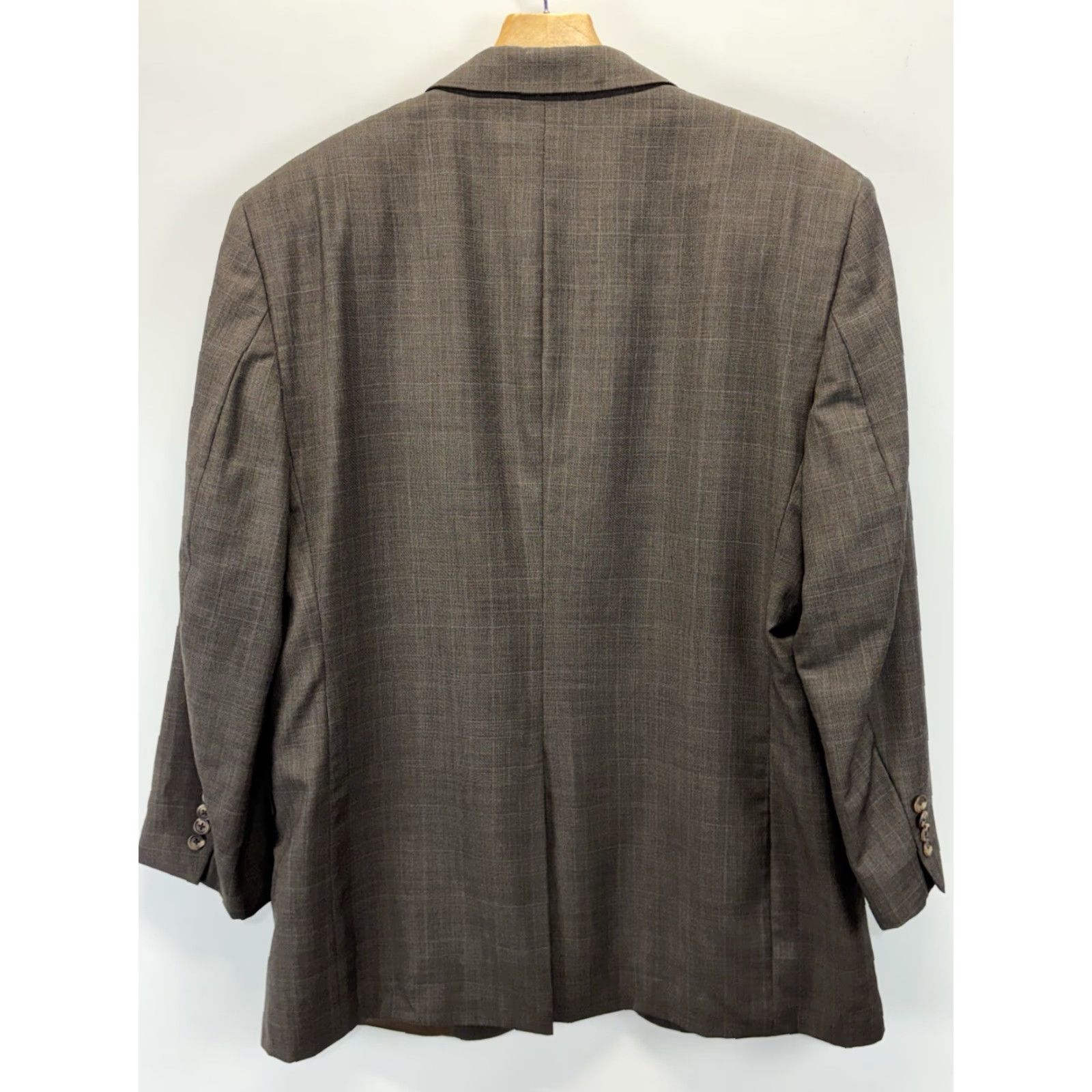 Jos. A. Bank VINTAGE Jos. A. Bank Sport Coat Men 44R Brown Glen Plaid 100% Wool Blazer Two-Button Jacket Size 44R - 3 Thumbnail