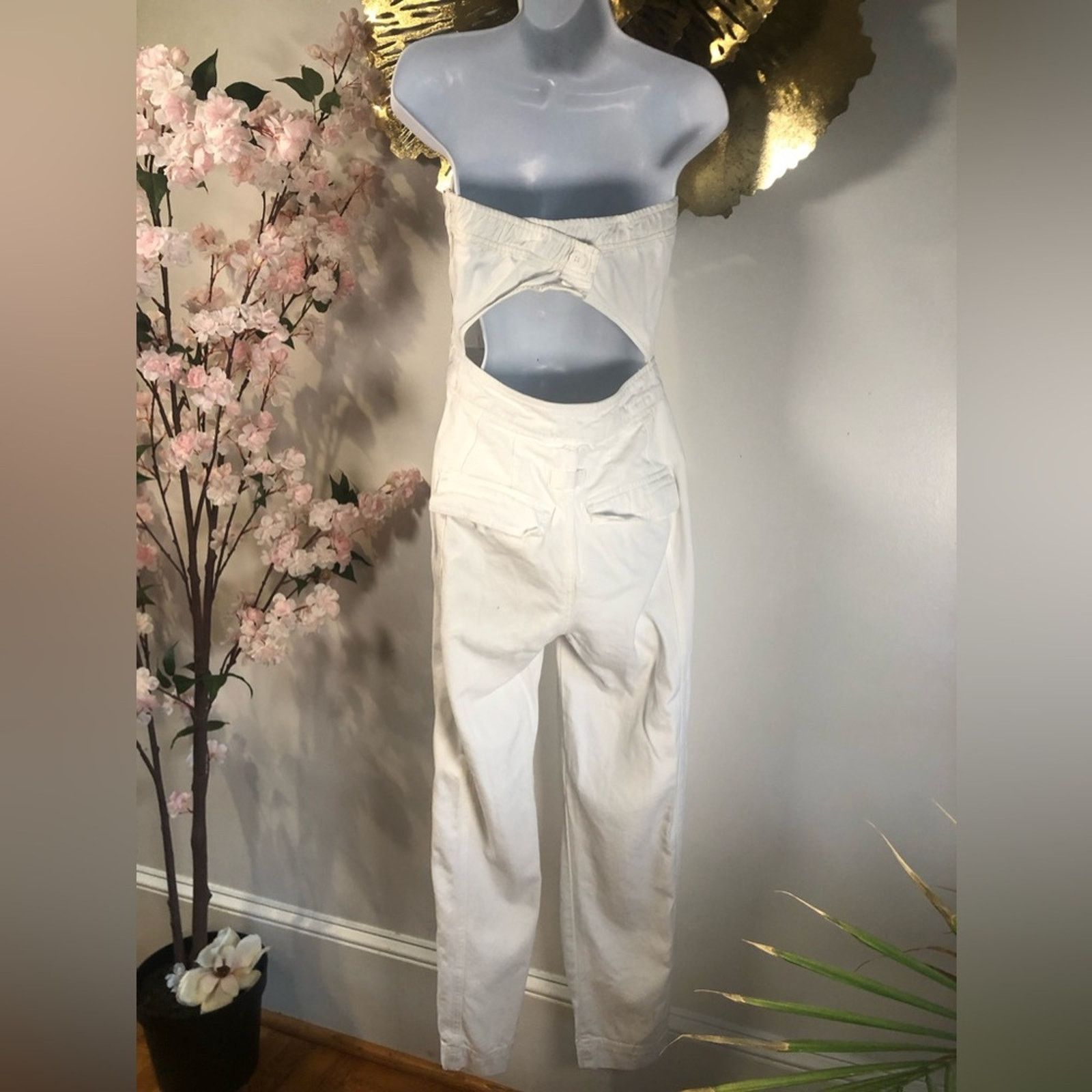 Free People Cargo Strapless white Romper belted Free people. Size 26" / US 2 / IT 38 - 6 Thumbnail