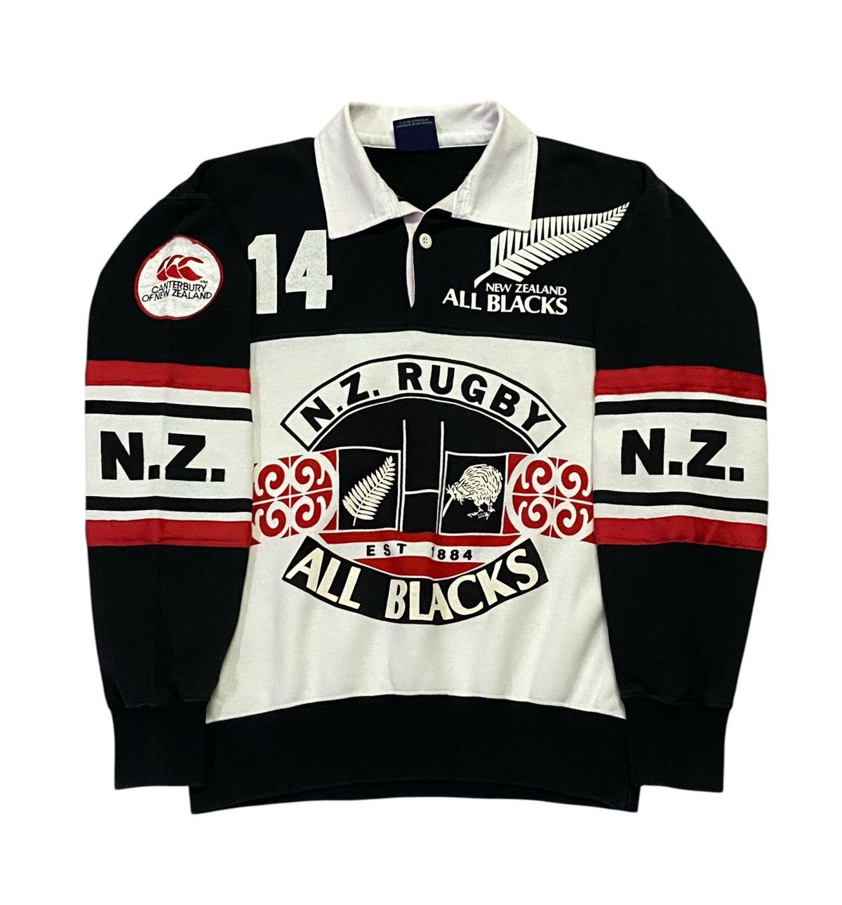 Canterbury of New Zealand Vintage Canterbury Of New Zealand “NZ RUGBY” Polo Sweatshirt Size US M / EU 48-50 / 2 - 4 Thumbnail