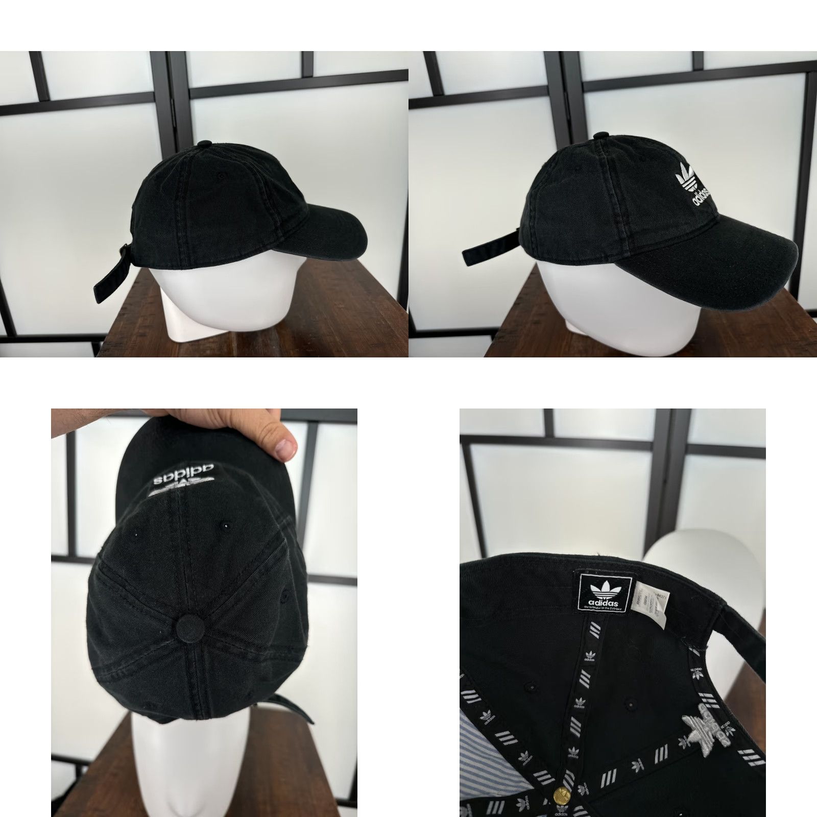 Adidas adidas Hat Cap Strap Back Adult One Size Black Cotton Twill Embroidered Baseball Cap Logo Adjustable Men Mens Size ONE SIZE - 8 Thumbnail
