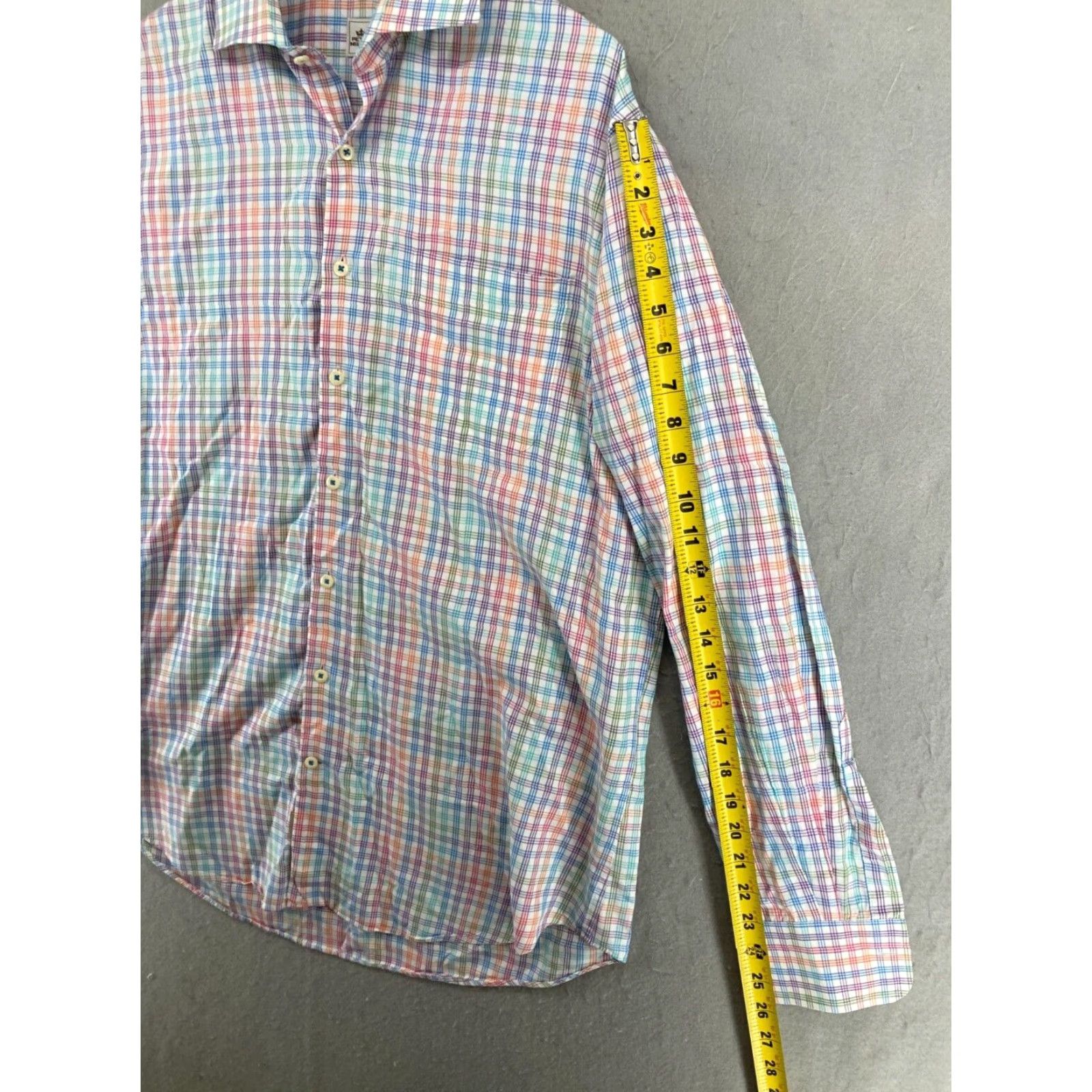 Peter Millar Peter Millar Mens Shirt XL Multicolor Check Button Up Size US XL / EU 56 / 4 - 4 Thumbnail