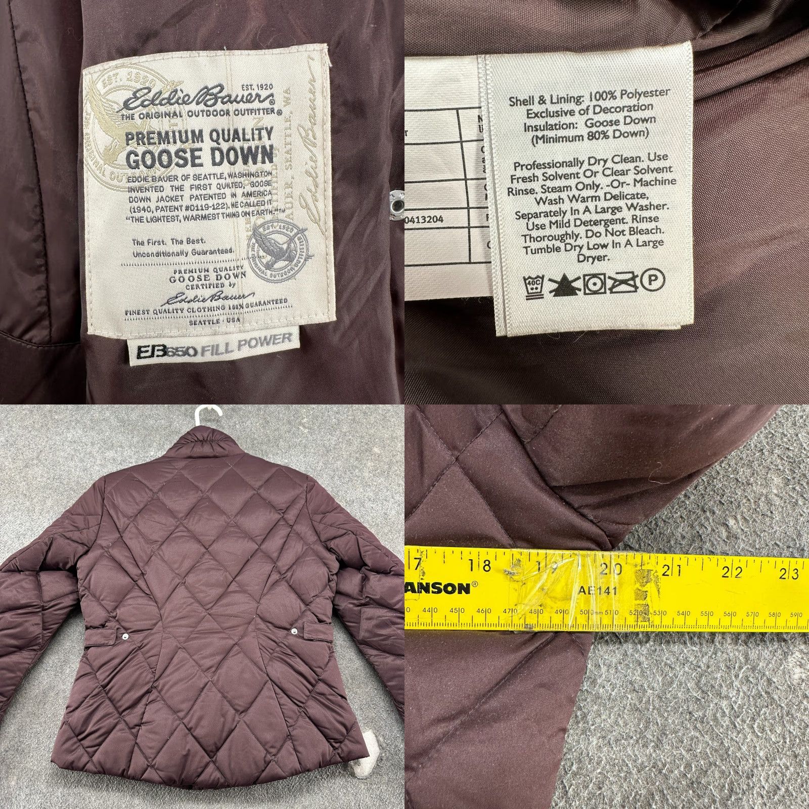 Eddie Bauer Eddie Bauer Jacket Women S Purple Puffer Down 650 Fill Power Long Sleeve Zip Packable Coat Casual Travel Workwear Size S / US 4 / IT 40 - 8 Thumbnail