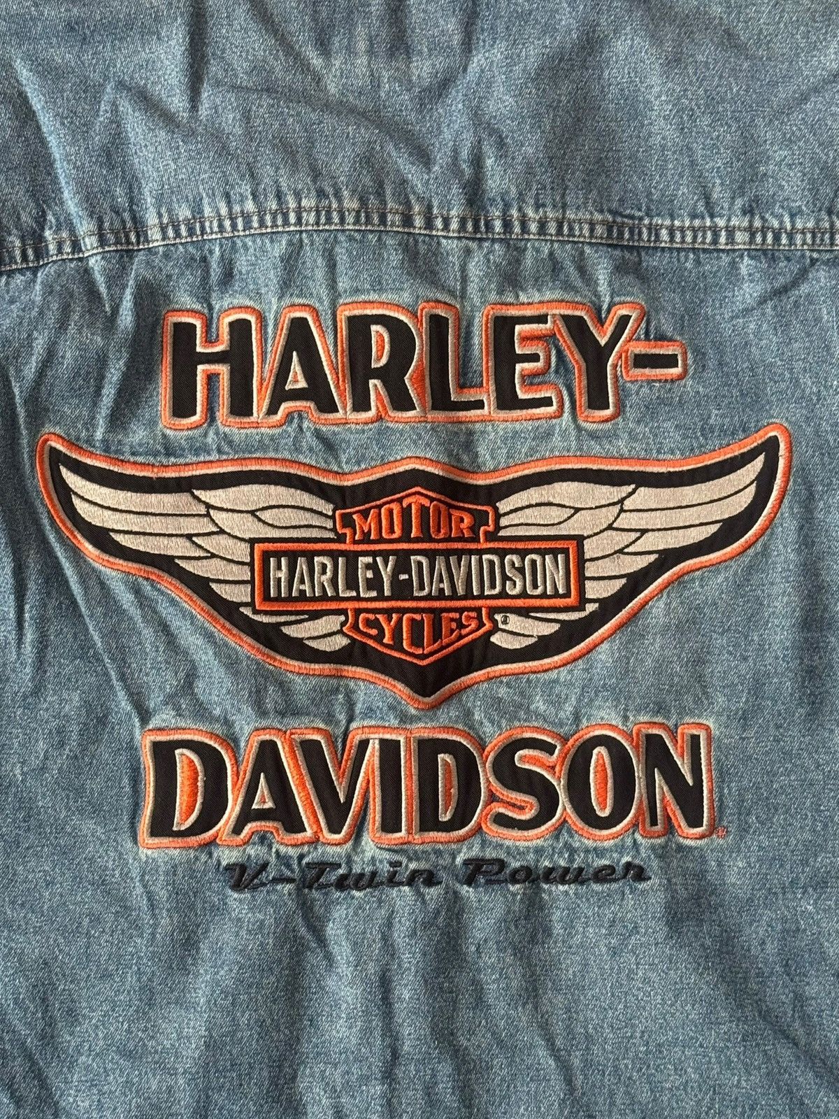 Harley Davidson Harley Davidson USA Vintage Button Up Denim Vest Large Size US L / EU 52-54 / 3 - 4 Thumbnail