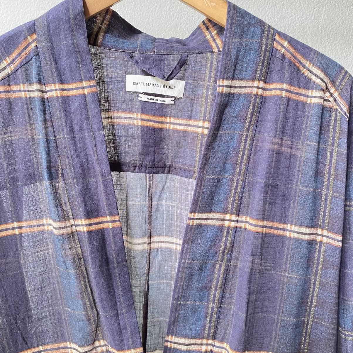 Isabel Marant Etoile ISABEL MARANT ETOILE Navy Plaid Open-Front Shirt Size XXS / US 00 / IT 34 - 5 Thumbnail