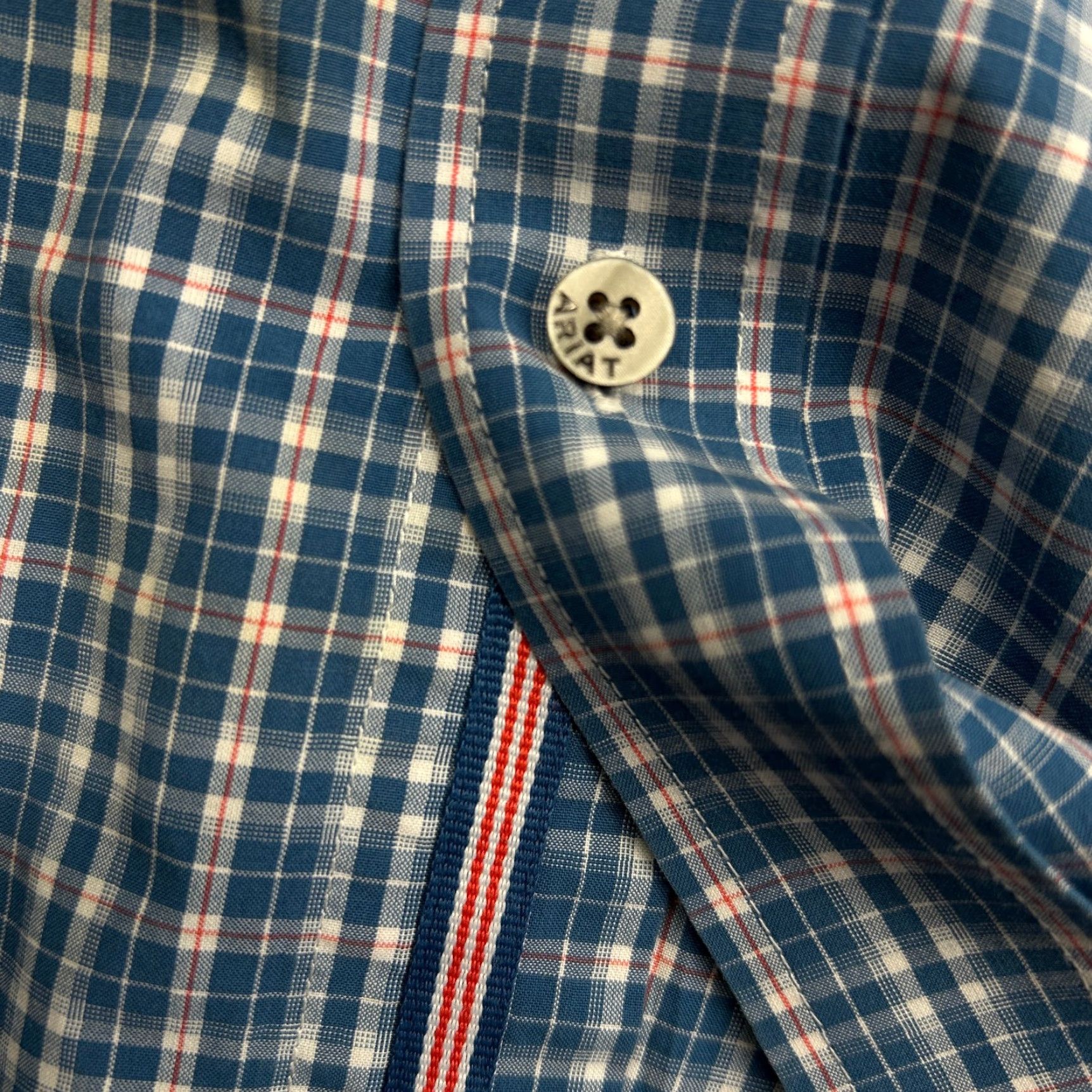Ariat Ariat Pro Series Button-Up Shirt L Blue Plaid Long Sleeve Workwear Cowboy Rodeo Shirt Mens Size US L / EU 52-54 / 3 - 7 Thumbnail