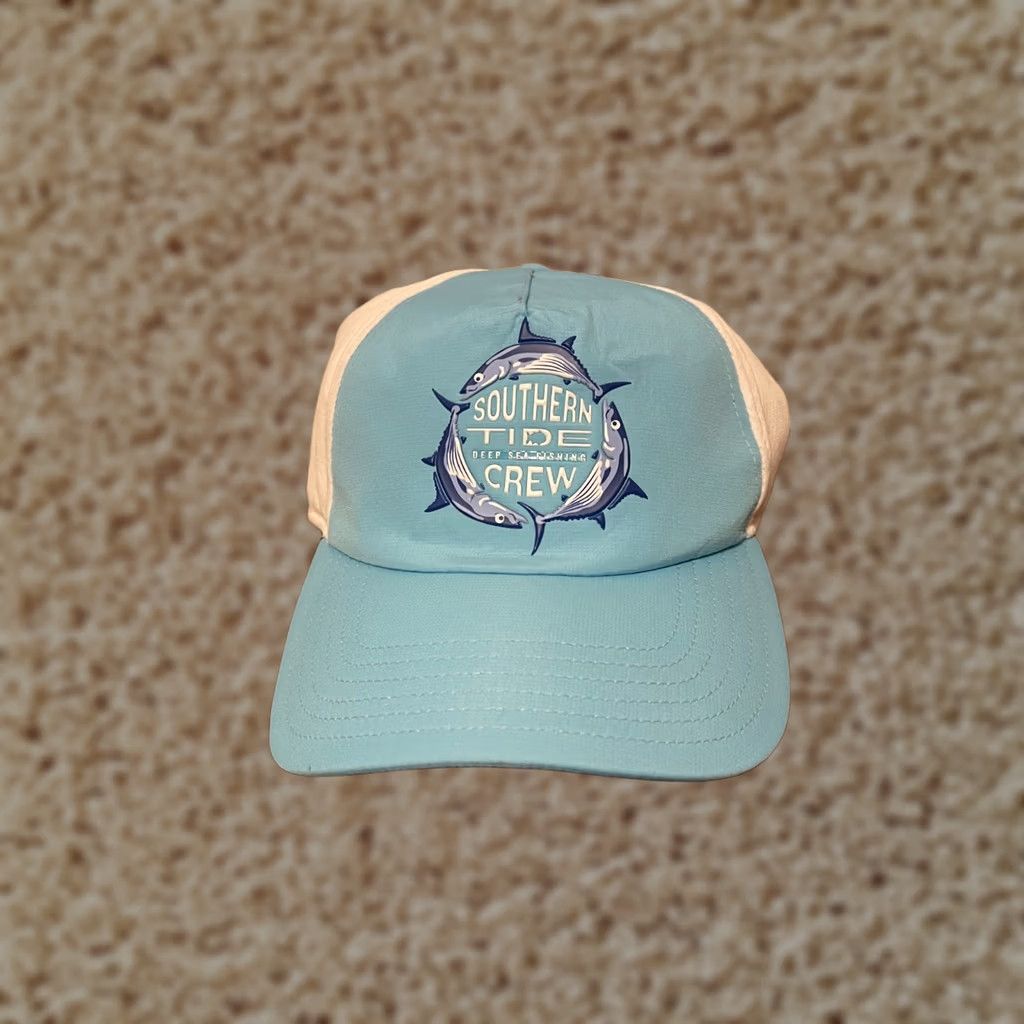 Southern Tide Southern Tide Trucker Hat Stretch Aegean Blue Deep Sea Fishing Crew New! Size ONE SIZE - 1 Thumbnail