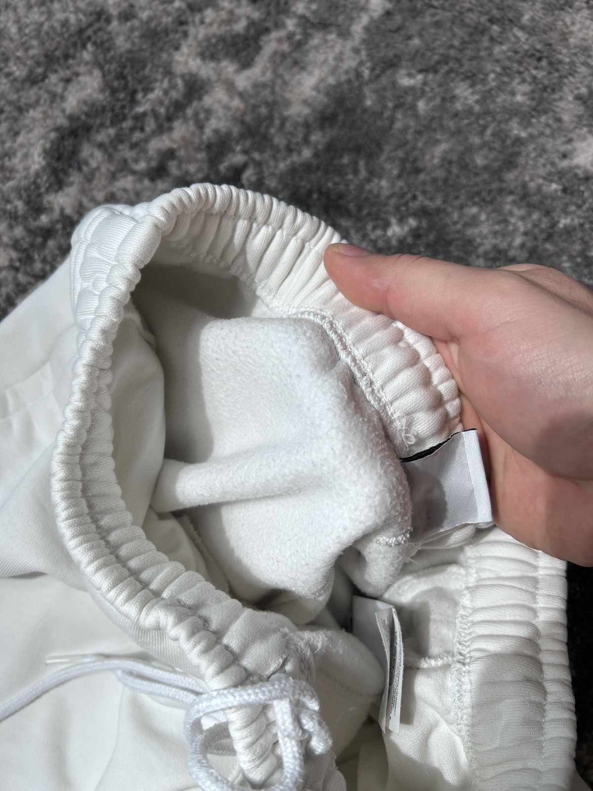 Nike × Vintage Vintage 90's Nike Heavy Cotton White Track Pants Big Logo Size US 32 / EU 48 - 15 Thumbnail