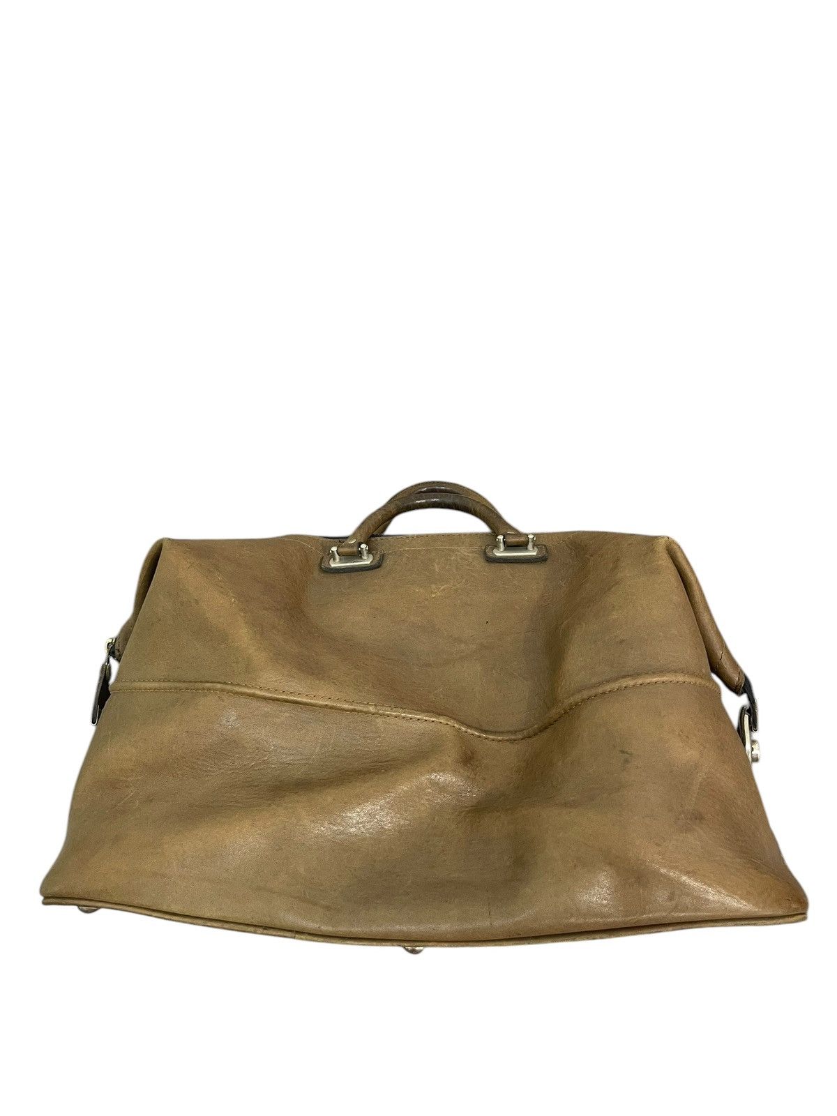 Genuine Leather Full Leather Vtg 80s D.B.G.M Japan Duffle Travel Bag 2🟩0 Size ONE SIZE - 5 Thumbnail
