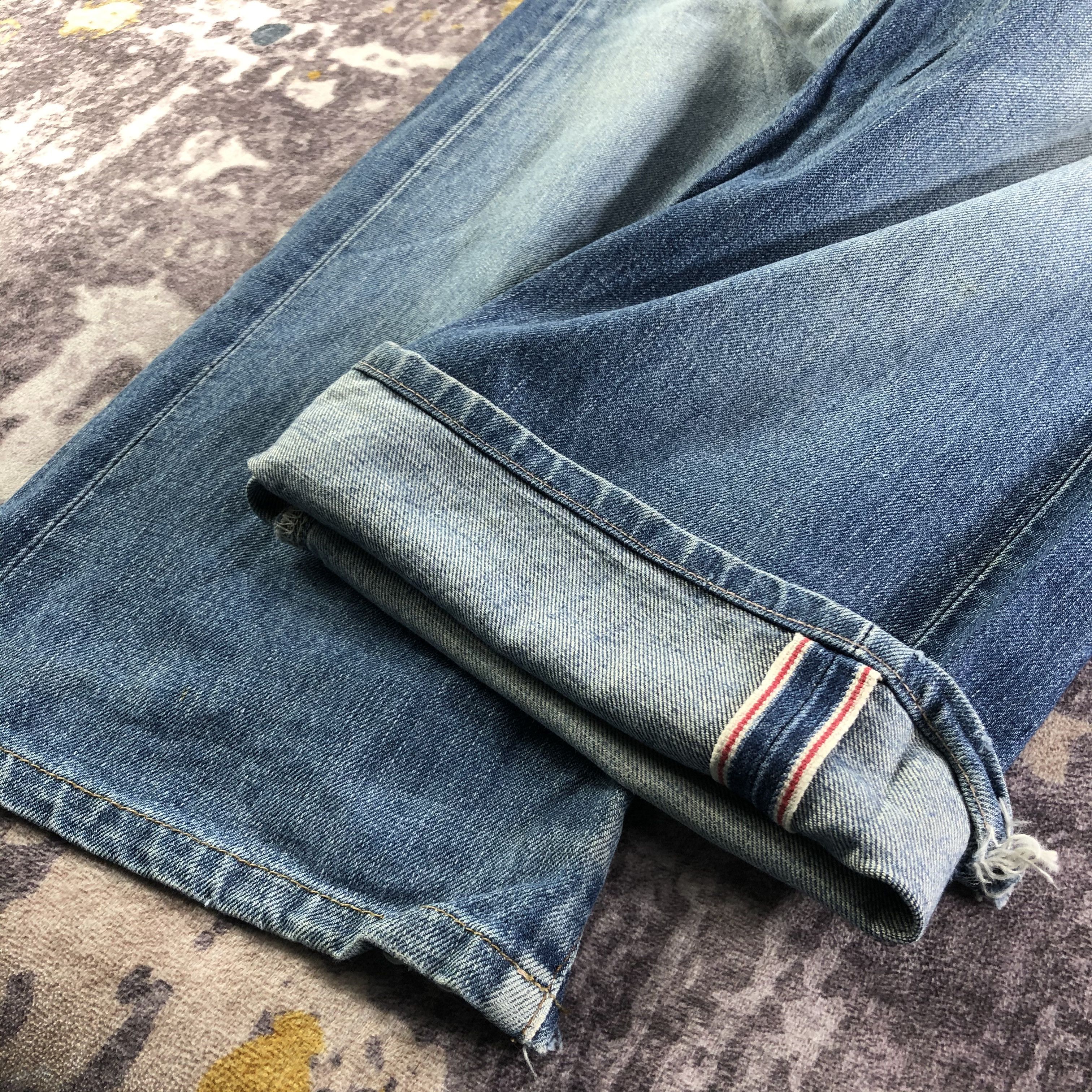 Vintage Vintage Blue Wash Wrangler Selvedge Jeans-JM3685 Size US 34 / EU 50 - 7 Thumbnail