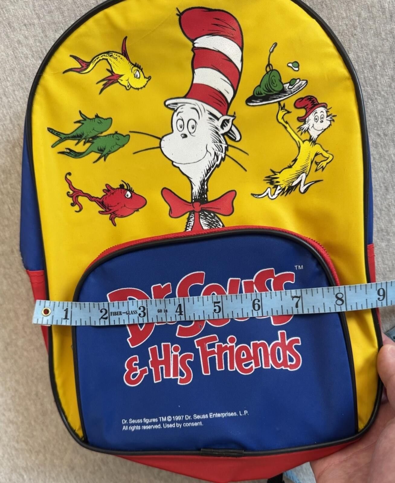 Other Vintage 90s 1997 Dr. Seuss Backpack Cat in the Hat Red Fish Size ONE SIZE - 6 Thumbnail