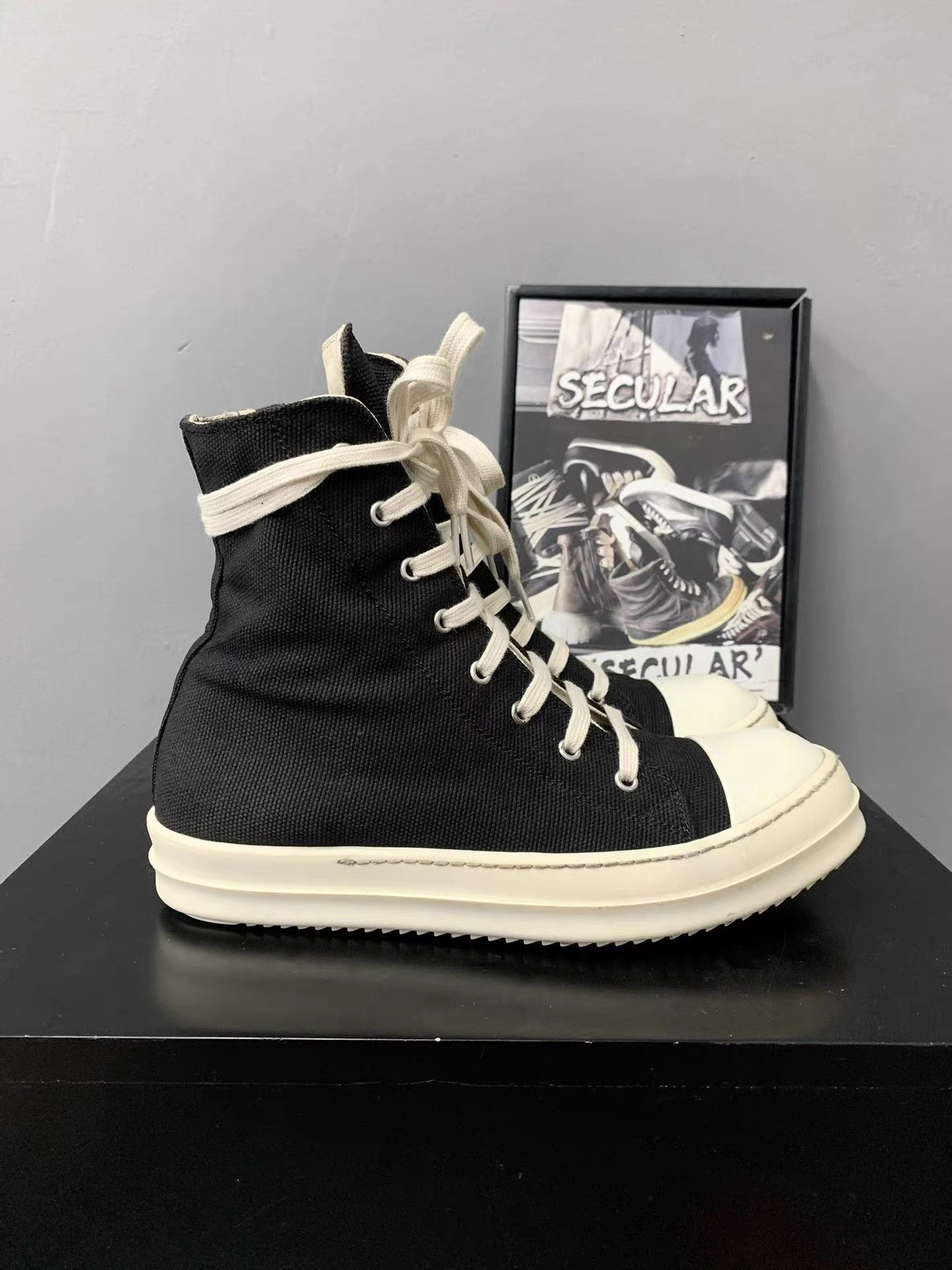 Rick Owens Rick Owens Canvas High-Top Big Converse K34 Size US 8 / EU 41 - 4 Thumbnail