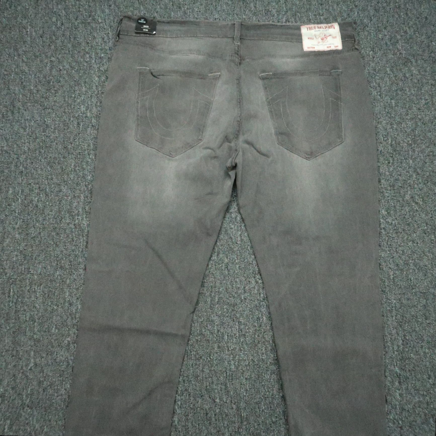 True Religion VINTAGE True Religion Jeans Mens 40x32 Gray Charcoal Rocco Relaxed Skinny No Flap NWT Size US 40 / EU 56 - 6 Thumbnail