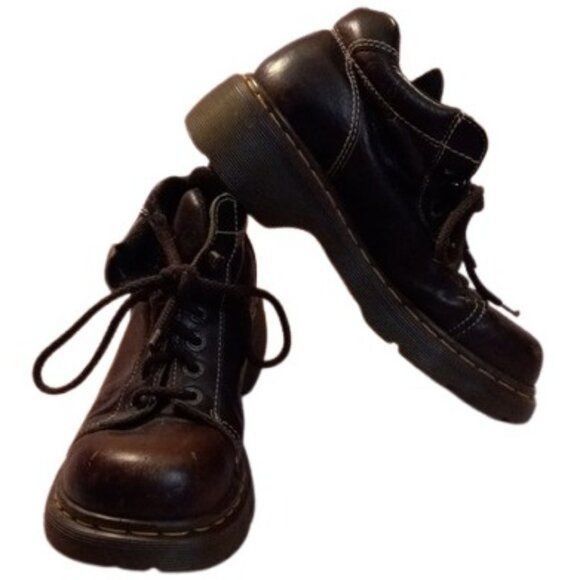 Dr. Martens Dr. Martens UK 7 US 9 Brown Leather Lace-Up Ankle Boots 8542 Size US 9 / IT 39 - 1 Thumbnail