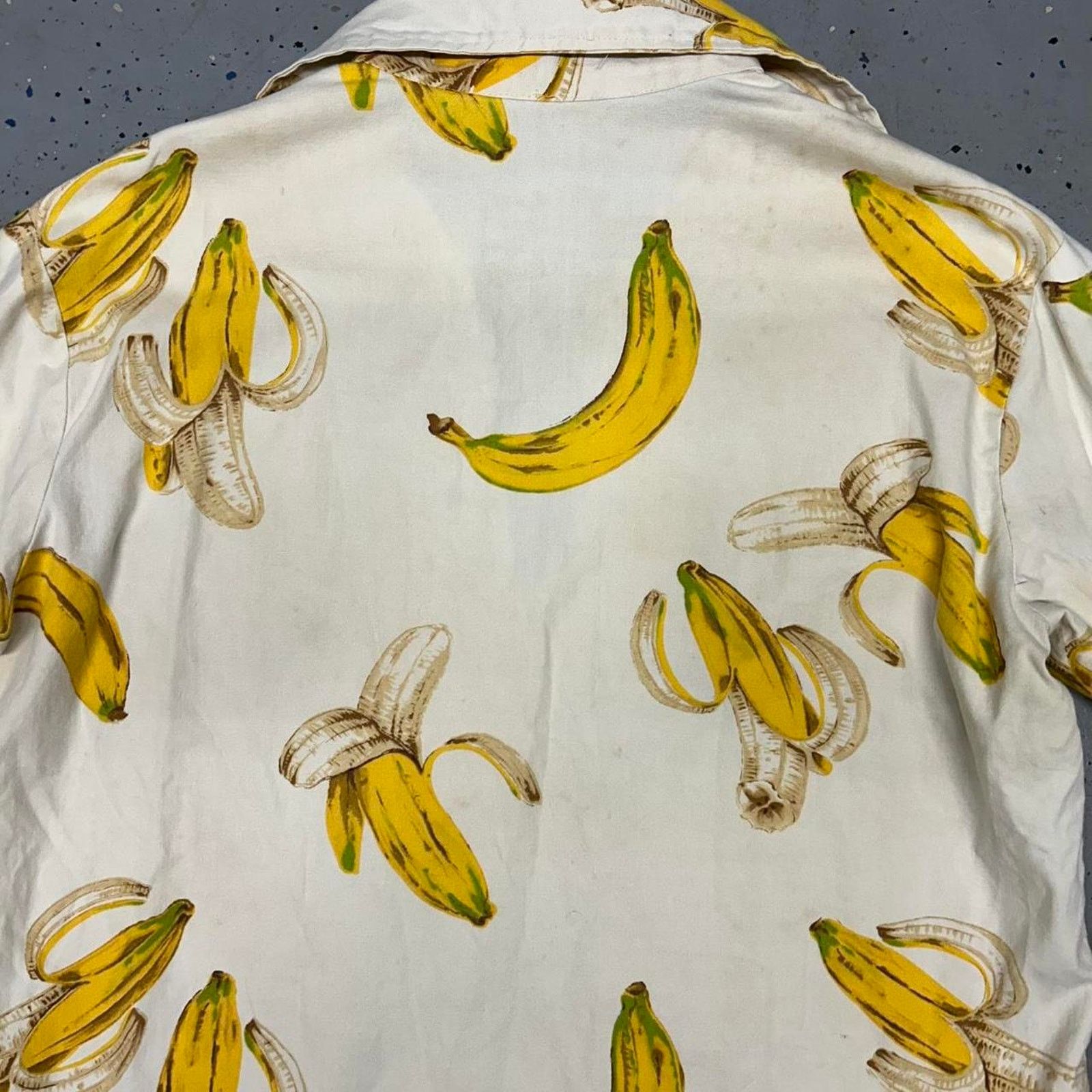 Other VTG Banana AOP Art deco novelty print string collar shirt Size US XL / EU 56 / 4 - 4 Thumbnail