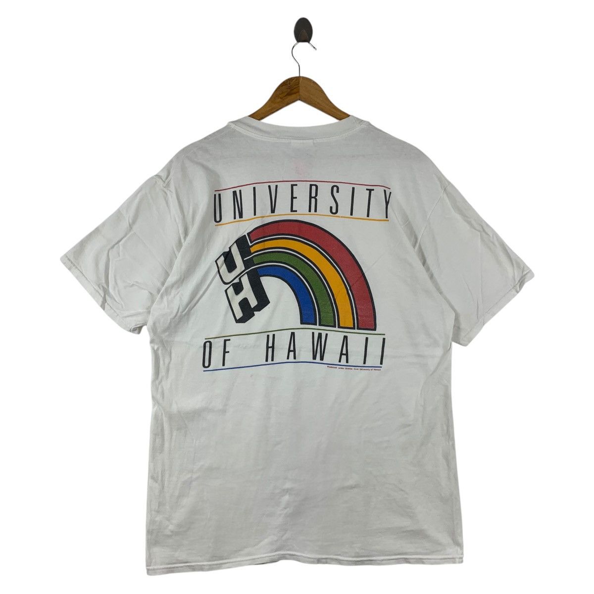 Hanes × Vintage Vintage UNIVERSITY OF HAWAII Rainbow printed tee Size US L / EU 52-54 / 3 - 1 Thumbnail