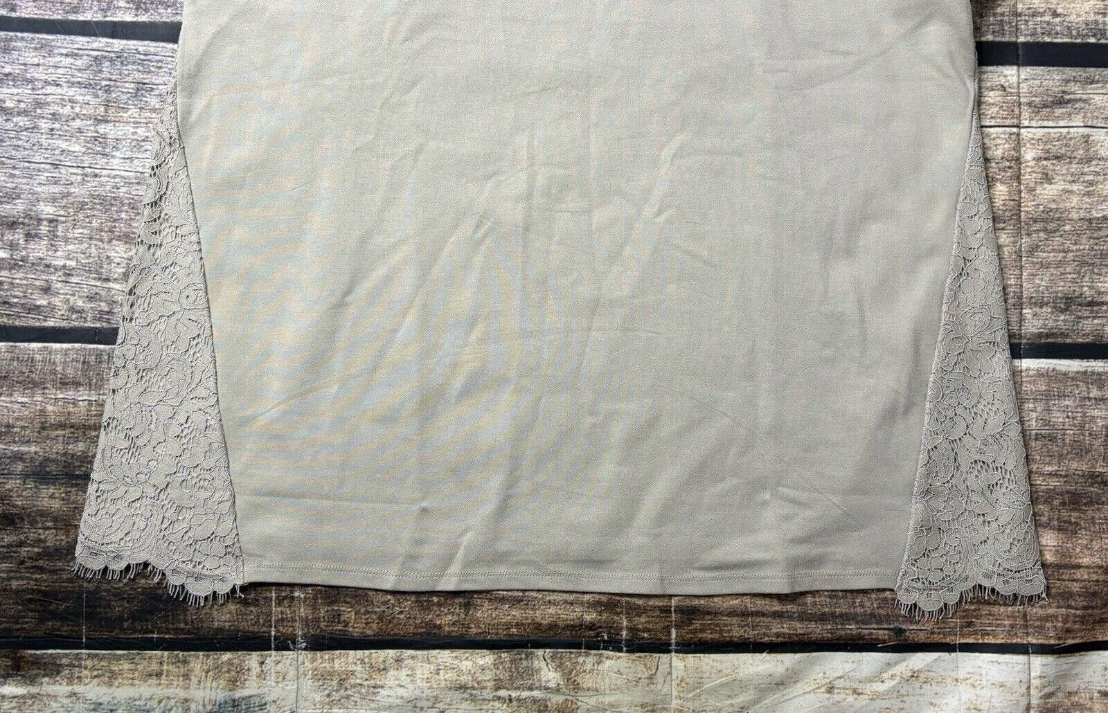 Other J.Jill Womens XL Beige Ponte Knit Lace Tunic Top Stretch NEW Size XL / US 12-14 / IT 48-50 - 6 Thumbnail