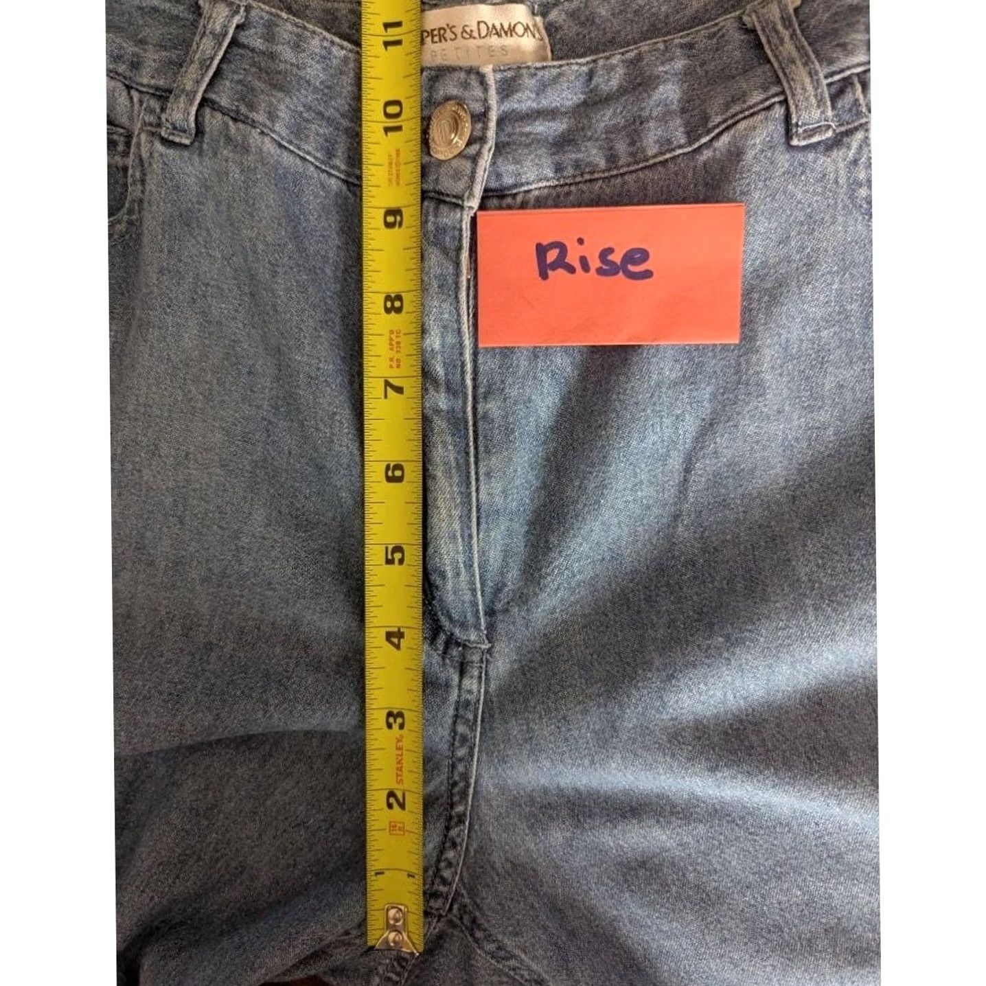 Vintage VINTAGE Draper's & Damon's Jeans Cropped 5-Pocket Denim High Rise 100% Cotton Floral Embroidered Womens Petite 10P Blue Size 32" / US 10 / IT 46 - 6 Thumbnail