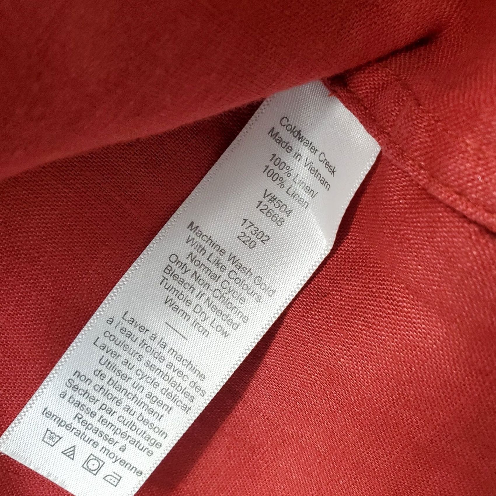 Coldwater Creek Coldwater Creek Shirt Womens S Dark Red Chest Pocket Short Sleeve Button-Up Size S / US 4 / IT 40 - 7 Thumbnail