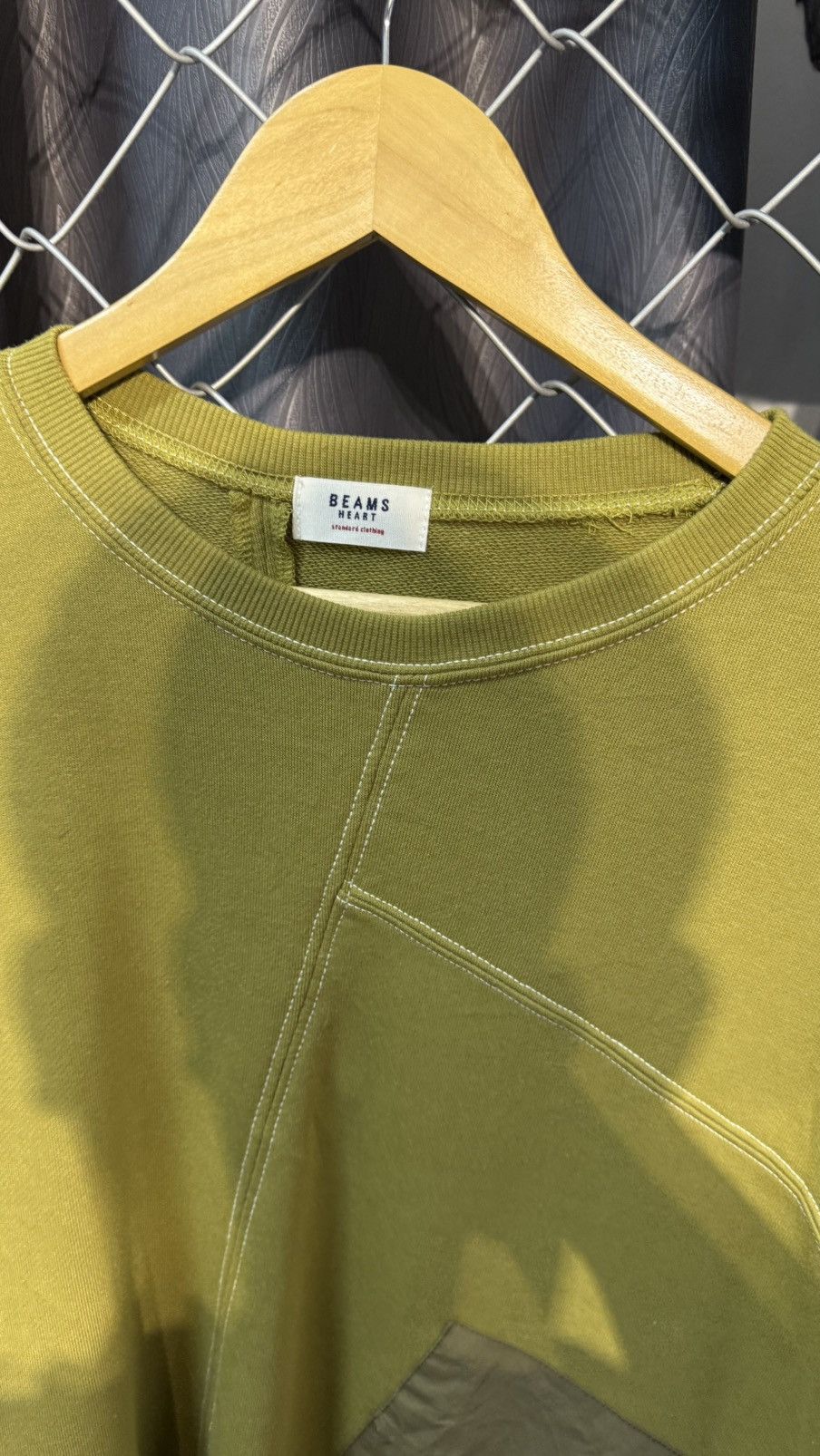 Beams Japan BEAMS HEART JAPAN SWEATSHIRT CROP 3D POCKET SWEATSHIRT GREEN Size M / US 6-8 / IT 42-44 - 6 Thumbnail